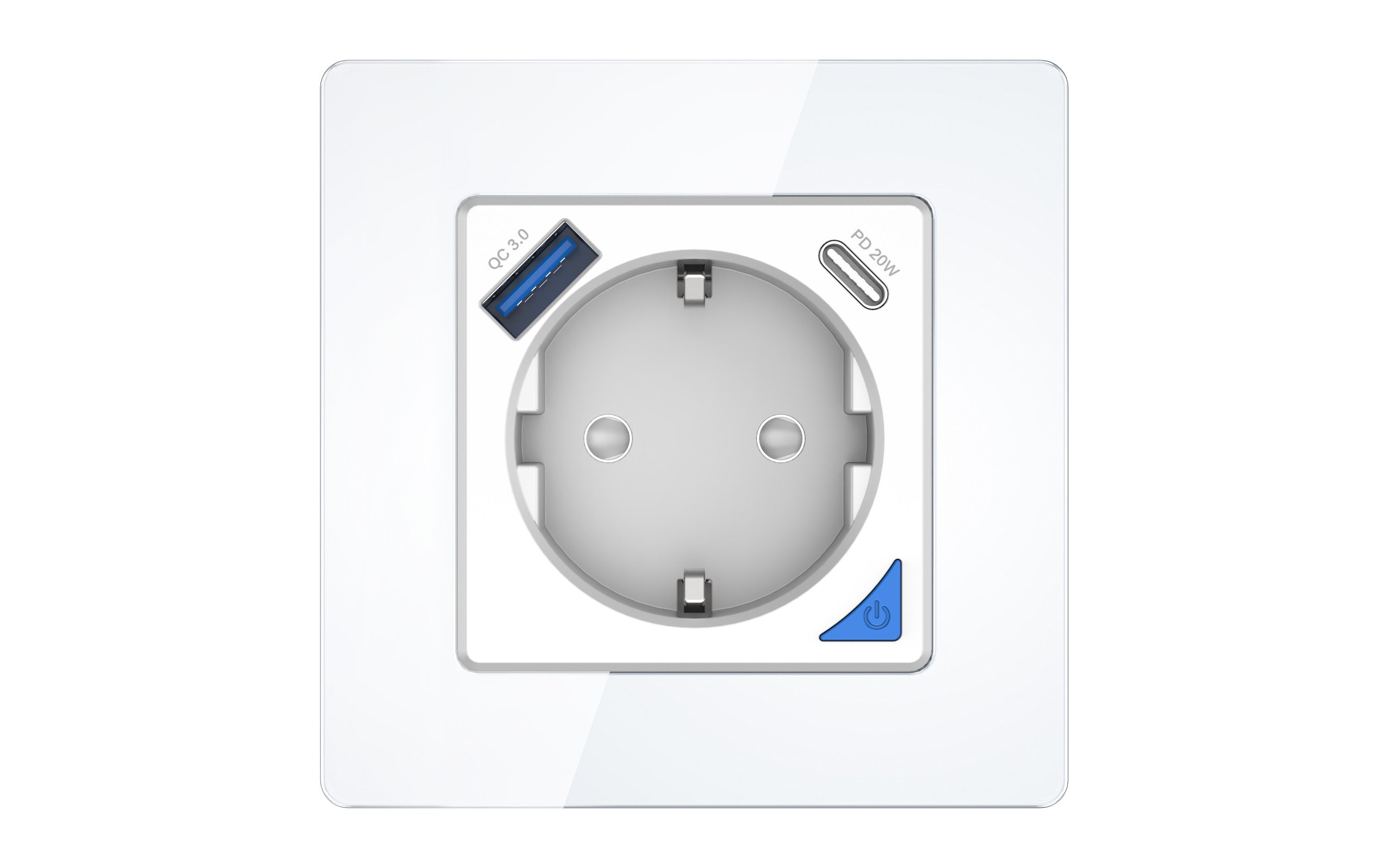 Steckdose smarte Steckdose mit USB-B und USB-C