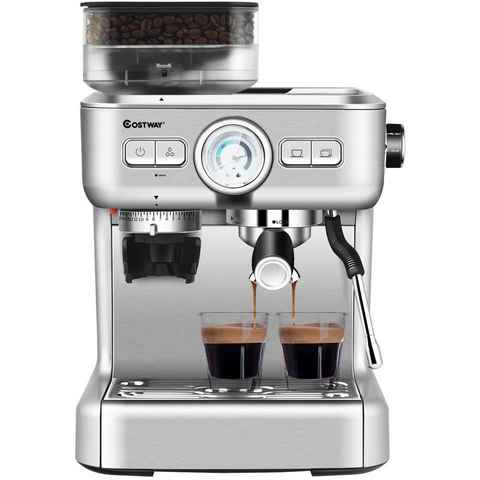 COSTWAY Espressomaschine, mit 30 Stufen, Milchaufschäumdüse, 2L Wassertank