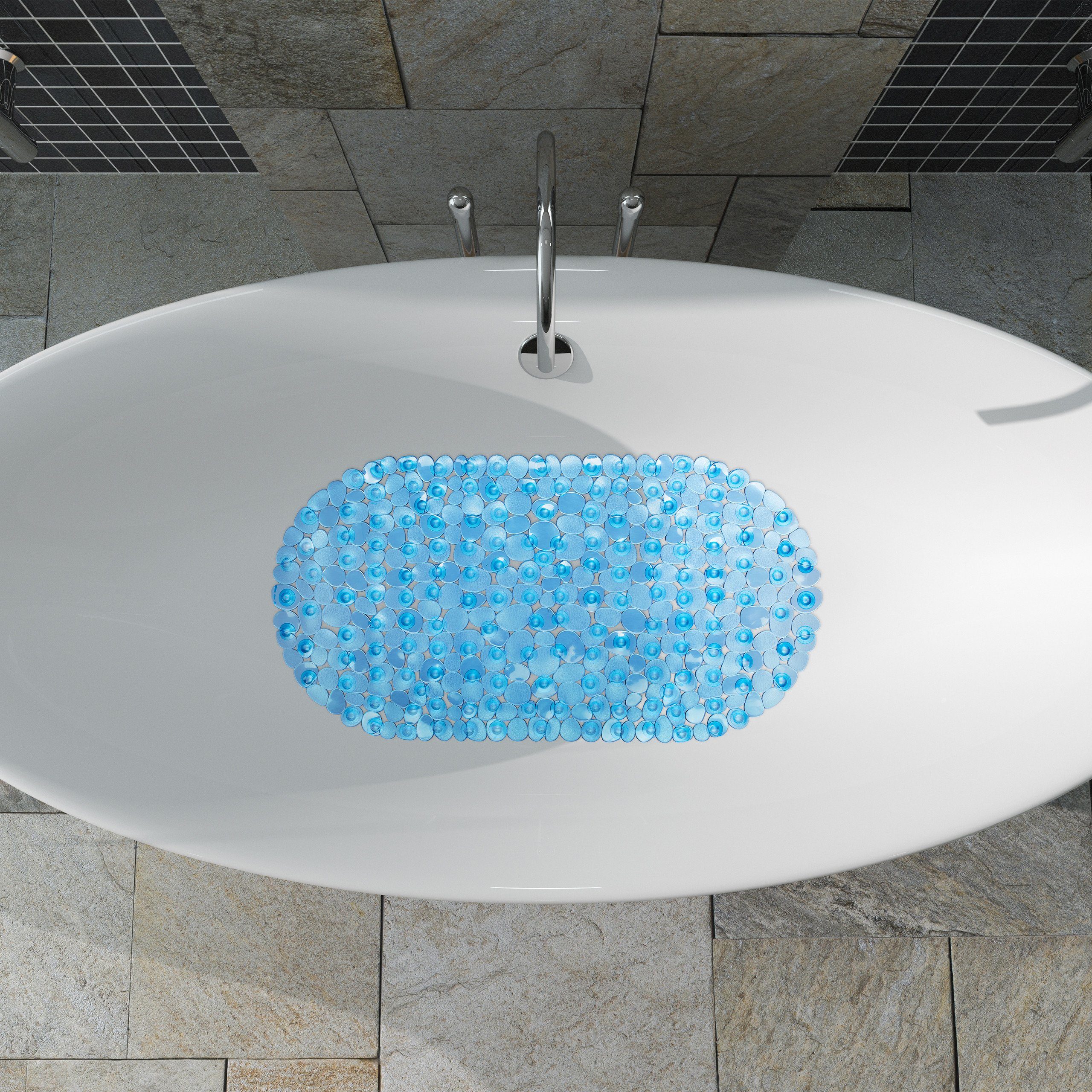 relaxdays Badematte Badewannenmatte Steinoptik bunt, Höhe günstig online kaufen