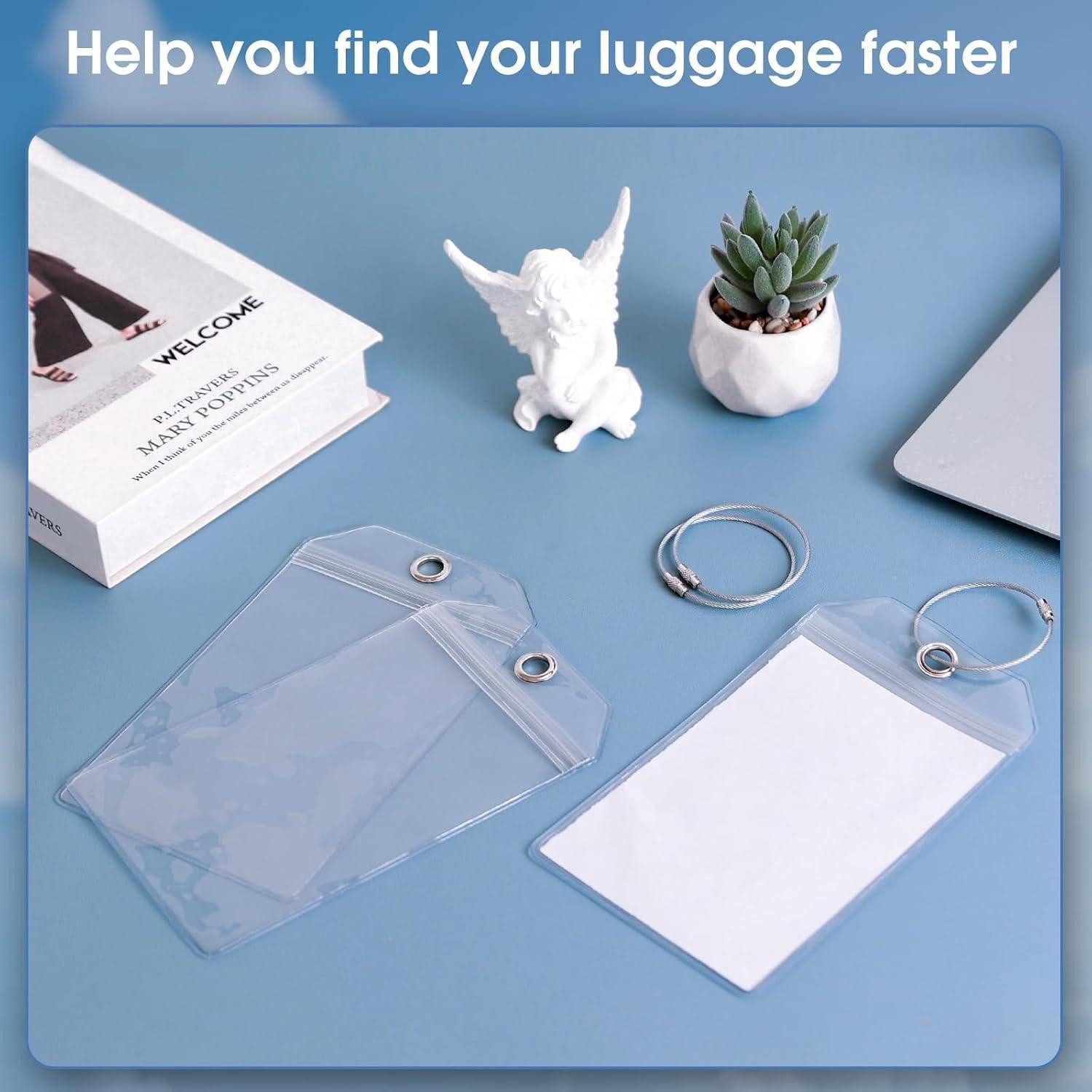 LuxusKollektion Gepäckanhänger 6er Set Transparente Kofferanhänger für Kreuzfahrten Aida wasserdicht