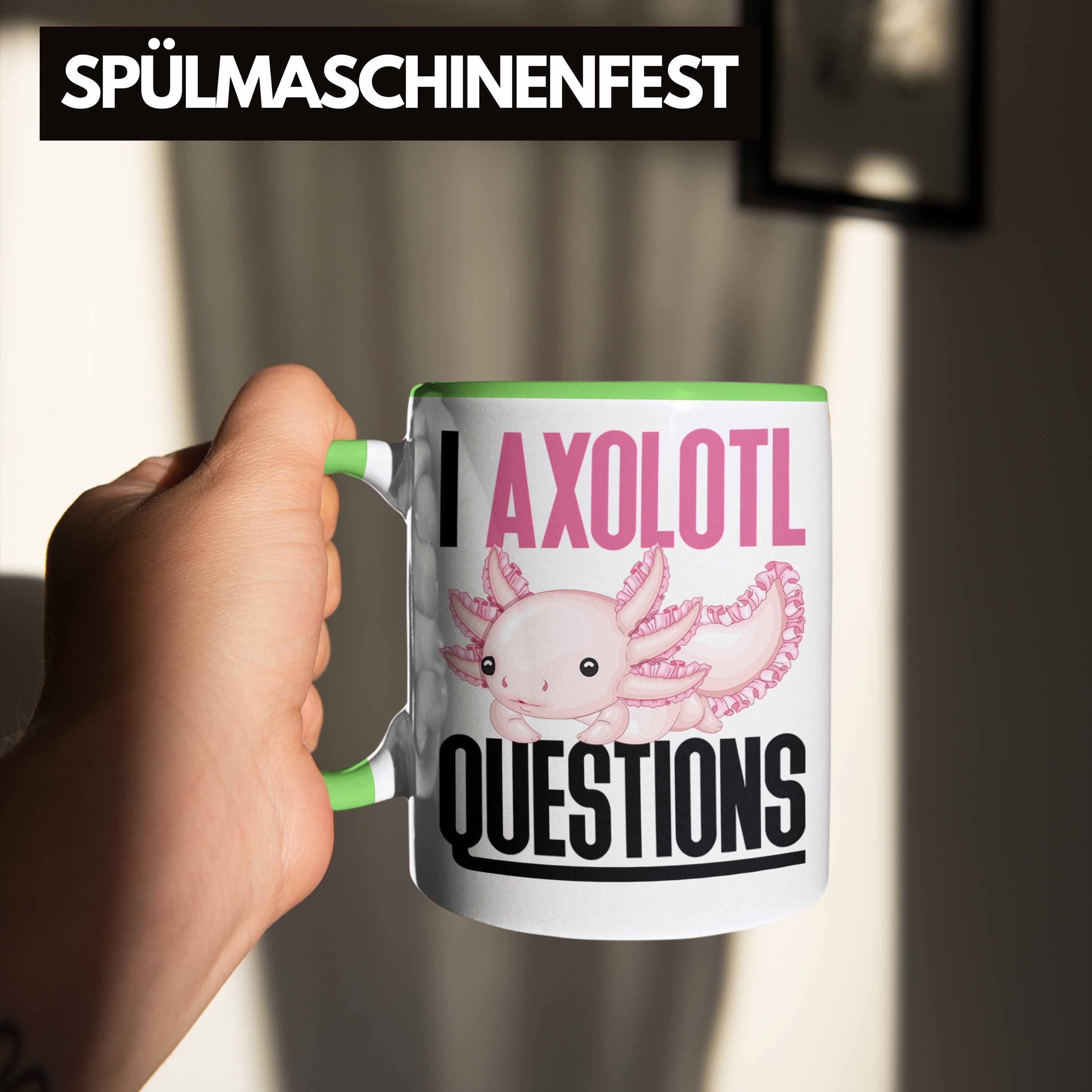 Grün Schwanzlurch I Tasse Tasse Axolotl Axolotl Geschenk Questions Gamer Trendation Geschenk