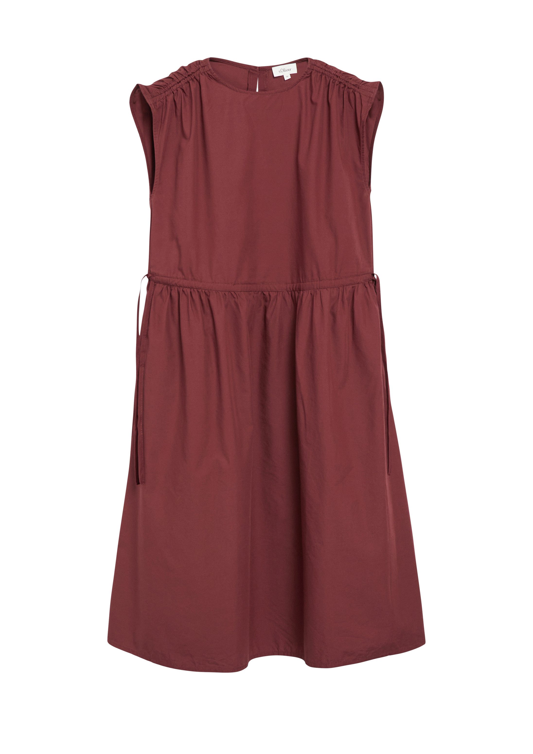s.Oliver Midikleid Kleid Midi-Kleid mit regulierbarer Taille und Seitentaschen