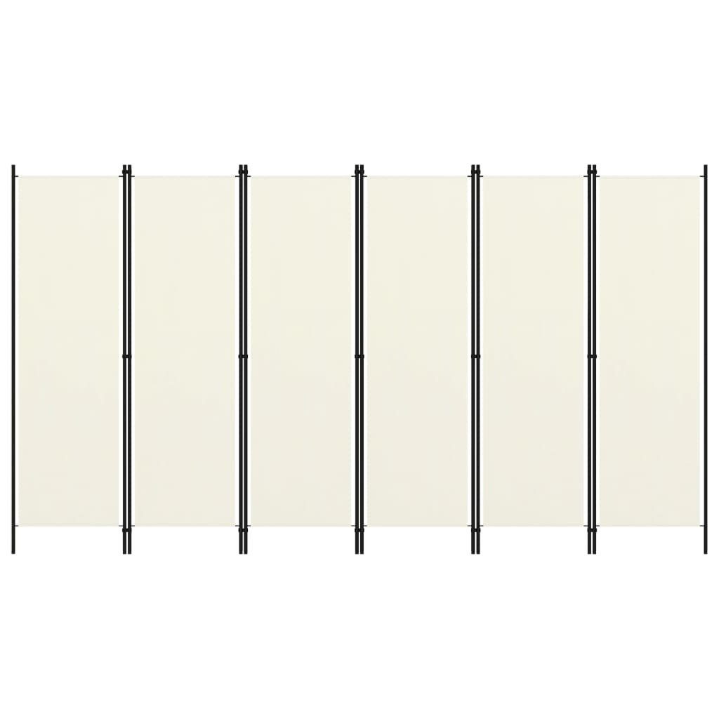 furnicato Raumteiler 6-tlg. Weiß 300x180 cm, günstig online kaufen