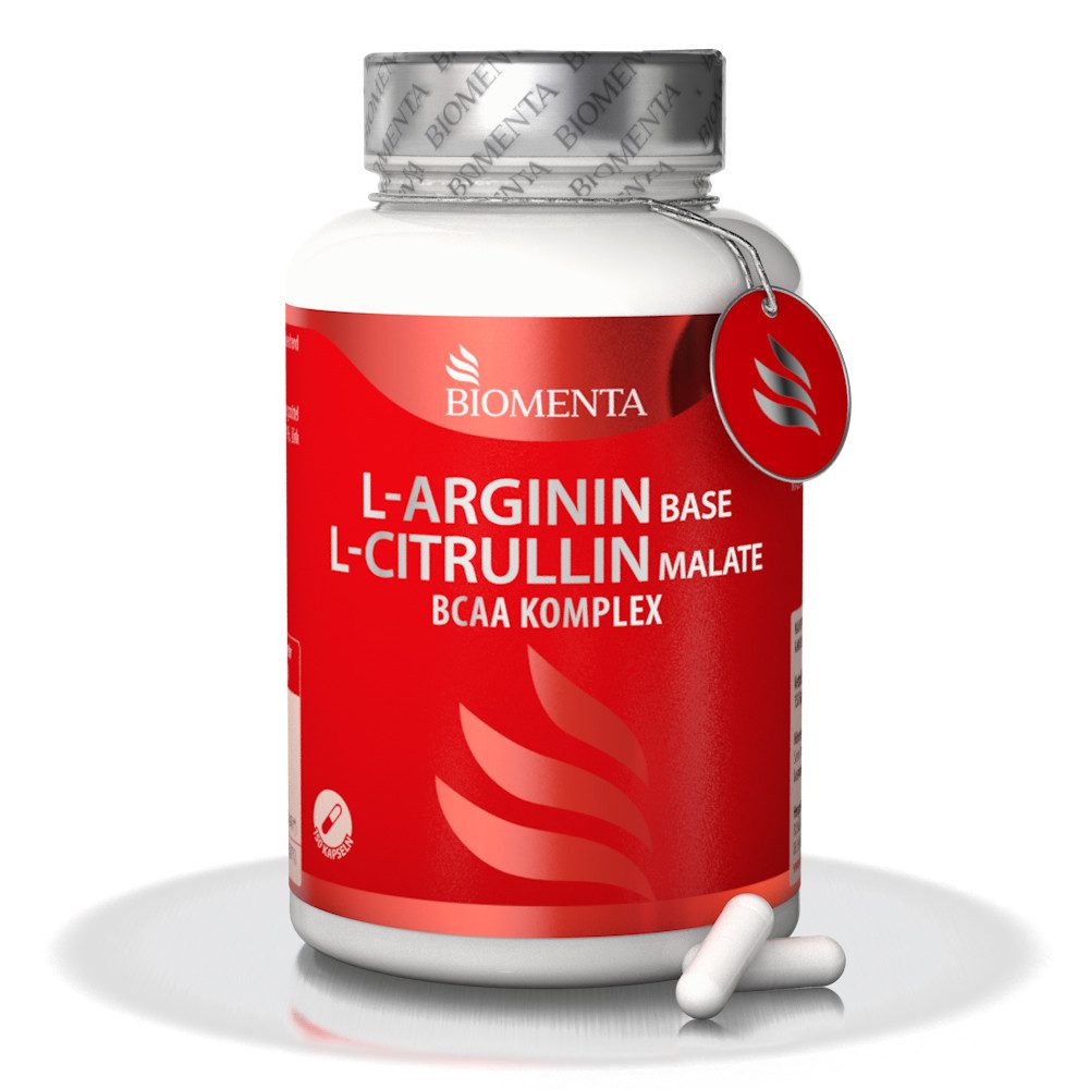 BIOMENTA Arginin + Citrullin + BCAAs & Zink Komplex - 150 Kapseln Kapseln, 197.25 g