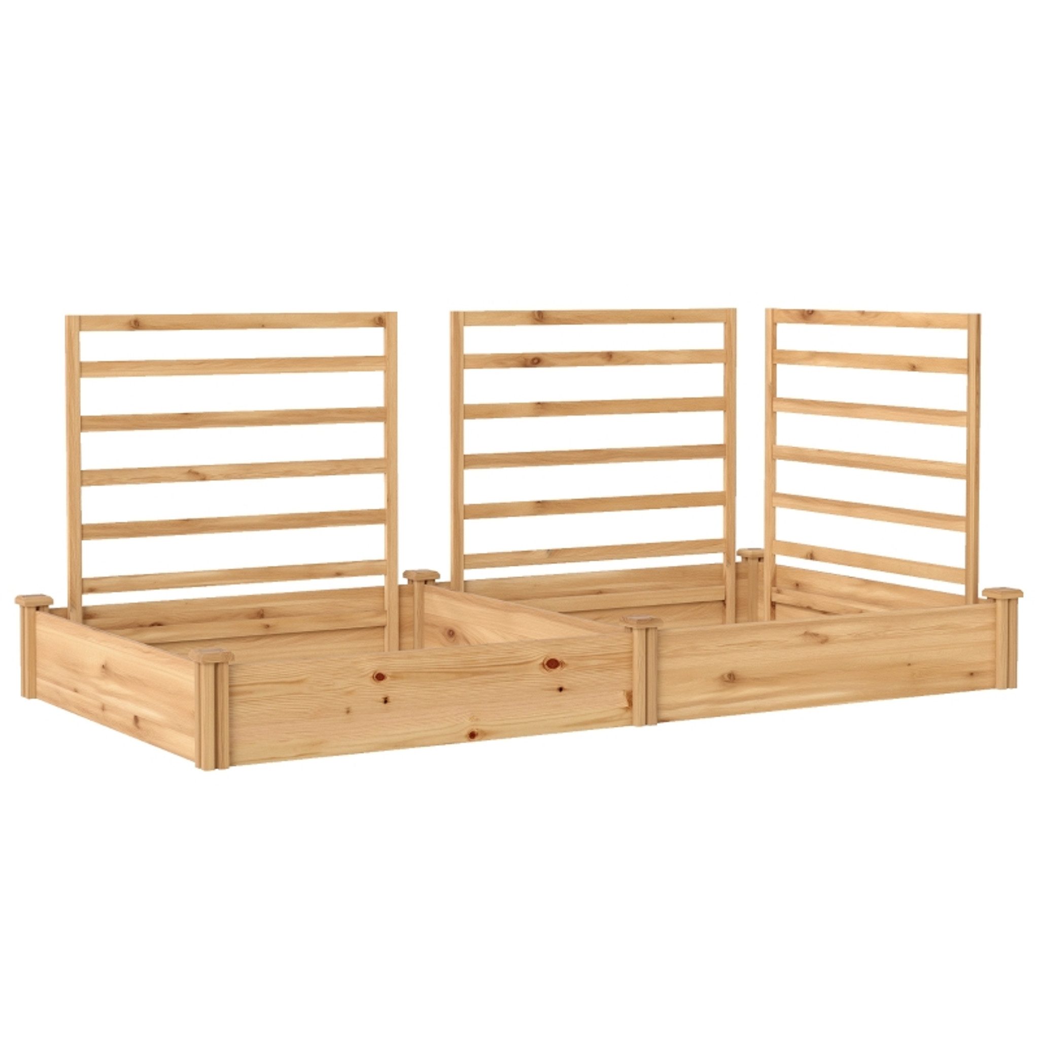Hochbeet Hochbeet mit Rankgitter Holz Blumenkasten