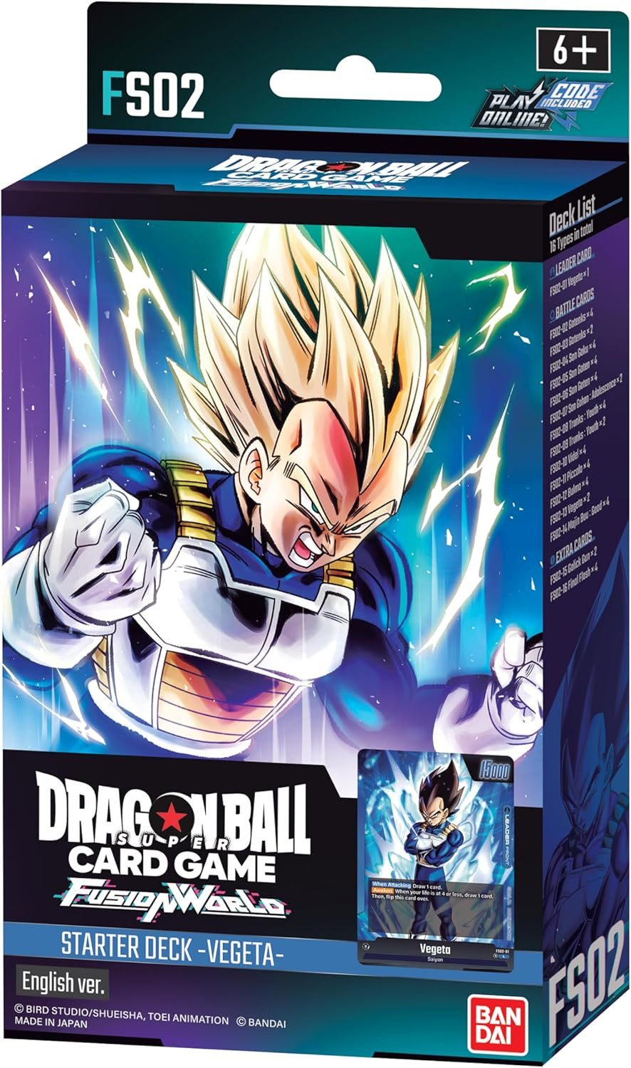 Bandai Sammelkarte Dragon Ball Fusion World Starter Deck Vegeta FS02 EN