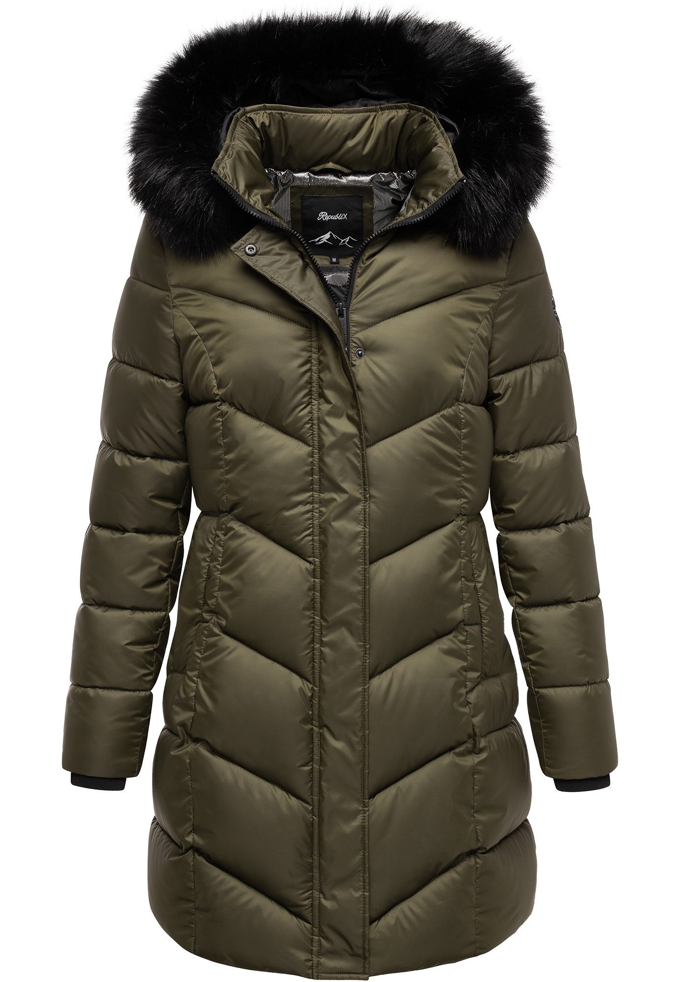 REPUBLIX Winterjacke ANAYA Damen Gefütterte Dicke Glanz Winter Jacke Mantel günstig online kaufen