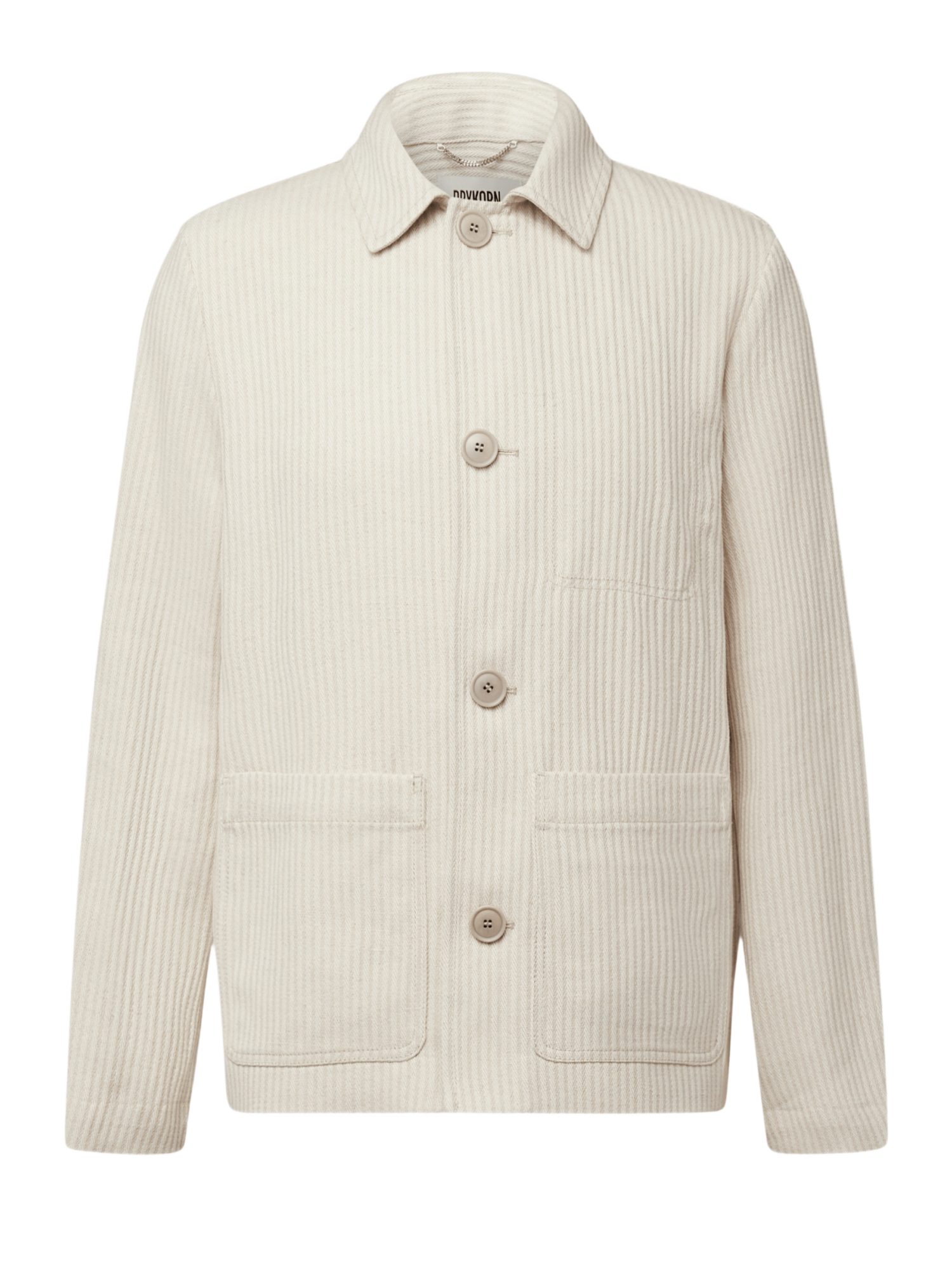 Drykorn Blusenshirt natur,Casual,Baumwolle,Unifarben,Umlegekragen,Lang,Regular Fit