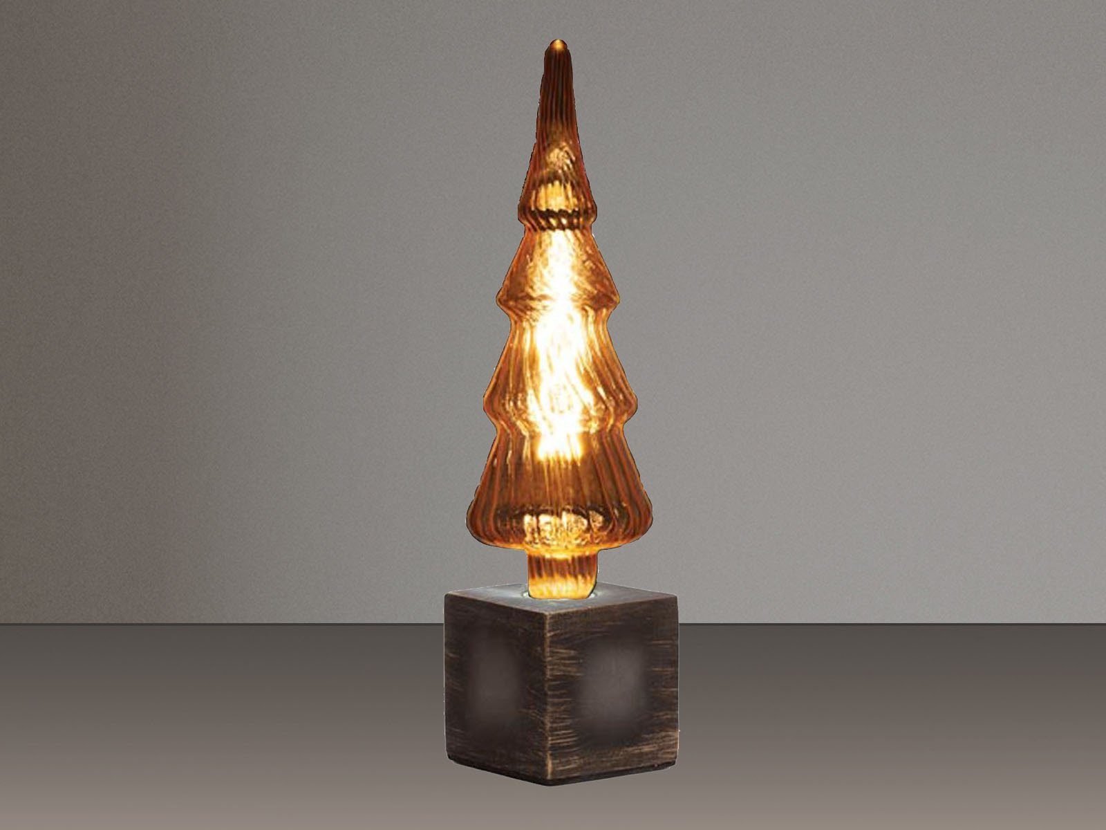 Vellight LED Dekolicht, LED wechselbar, Dekoleuchte ausgefallene Tischlampe Weihnachtsbeleuchtung, Grau 9x9cm