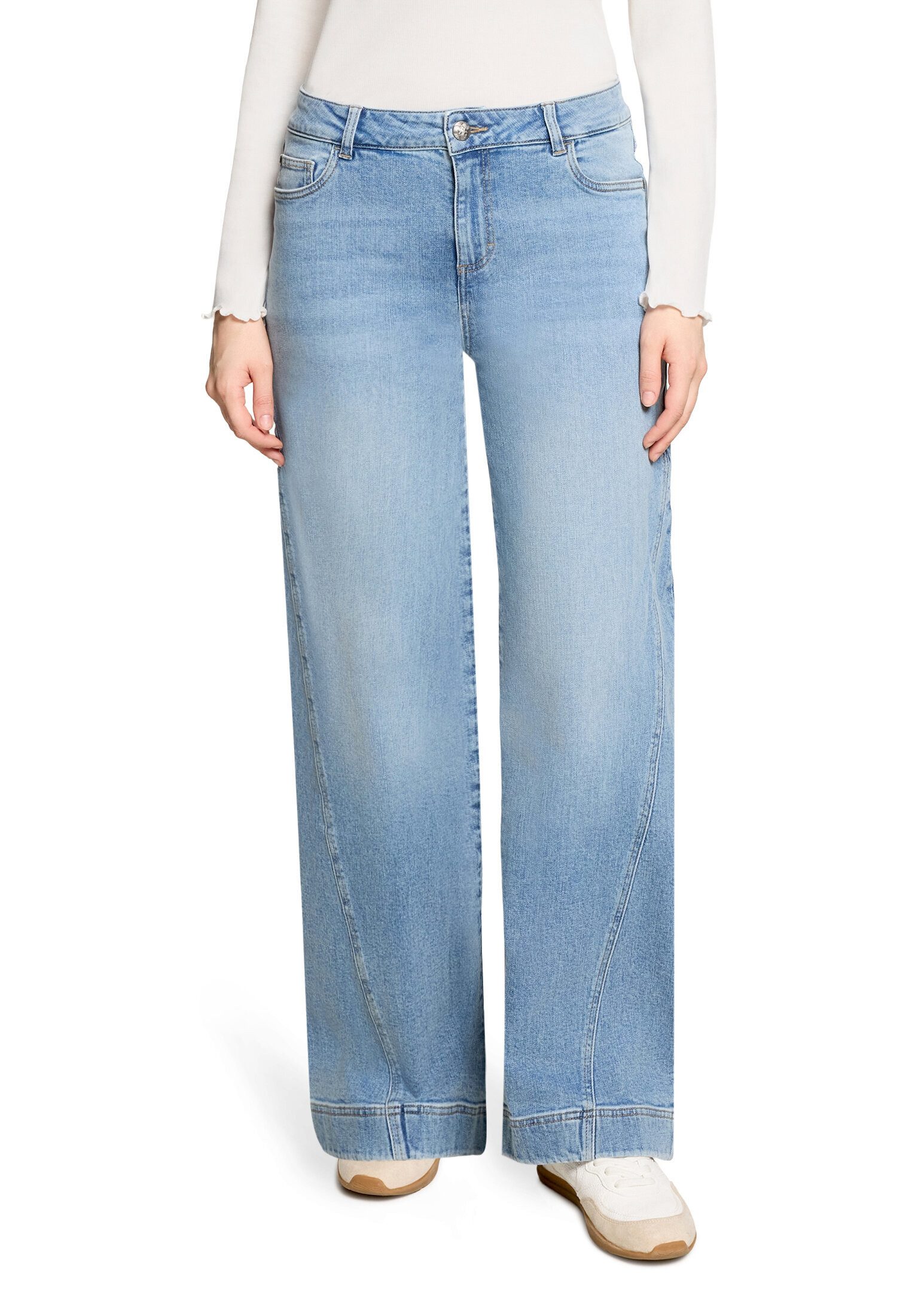 Cartoon Stretch-Jeans Damen mit Waschung