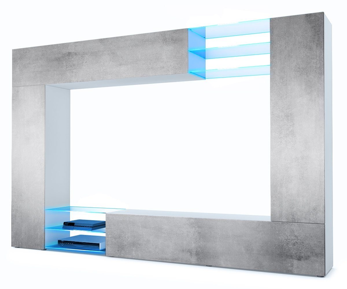 Vladon Wohnwand Mirage, (Anbauwand mit Rückwand günstig online kaufen