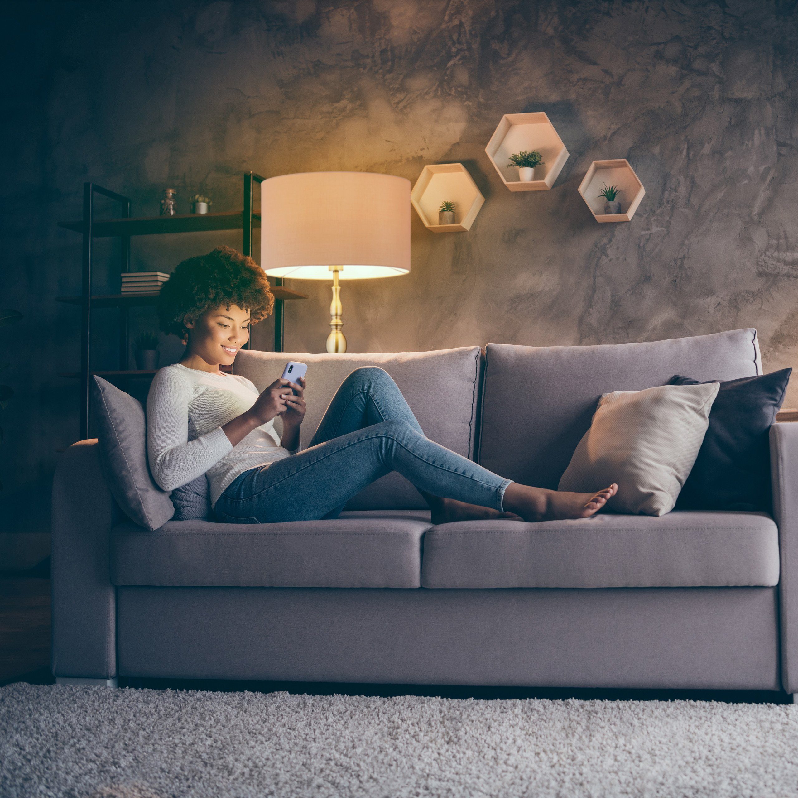 relaxdays Stehlampe Wohnzimmer beige