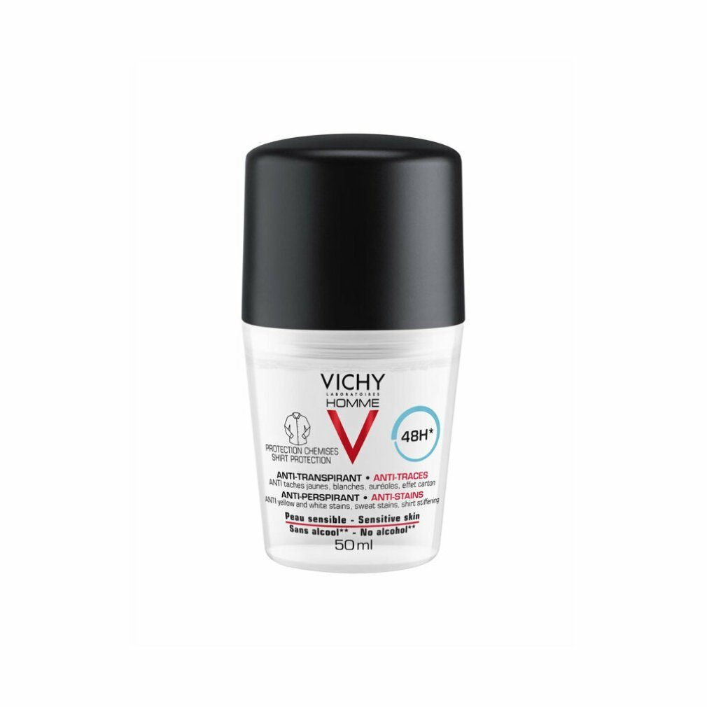 Vichy Deo-Stift Homme 48H AntiTranspirant, Packung, 1-tlg., 50 ml Deo-Stift