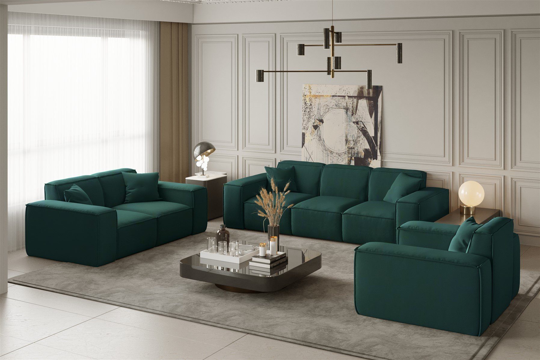 Fun Möbel Polstergarnitur Sofaset Designersofa CELES günstig online kaufen
