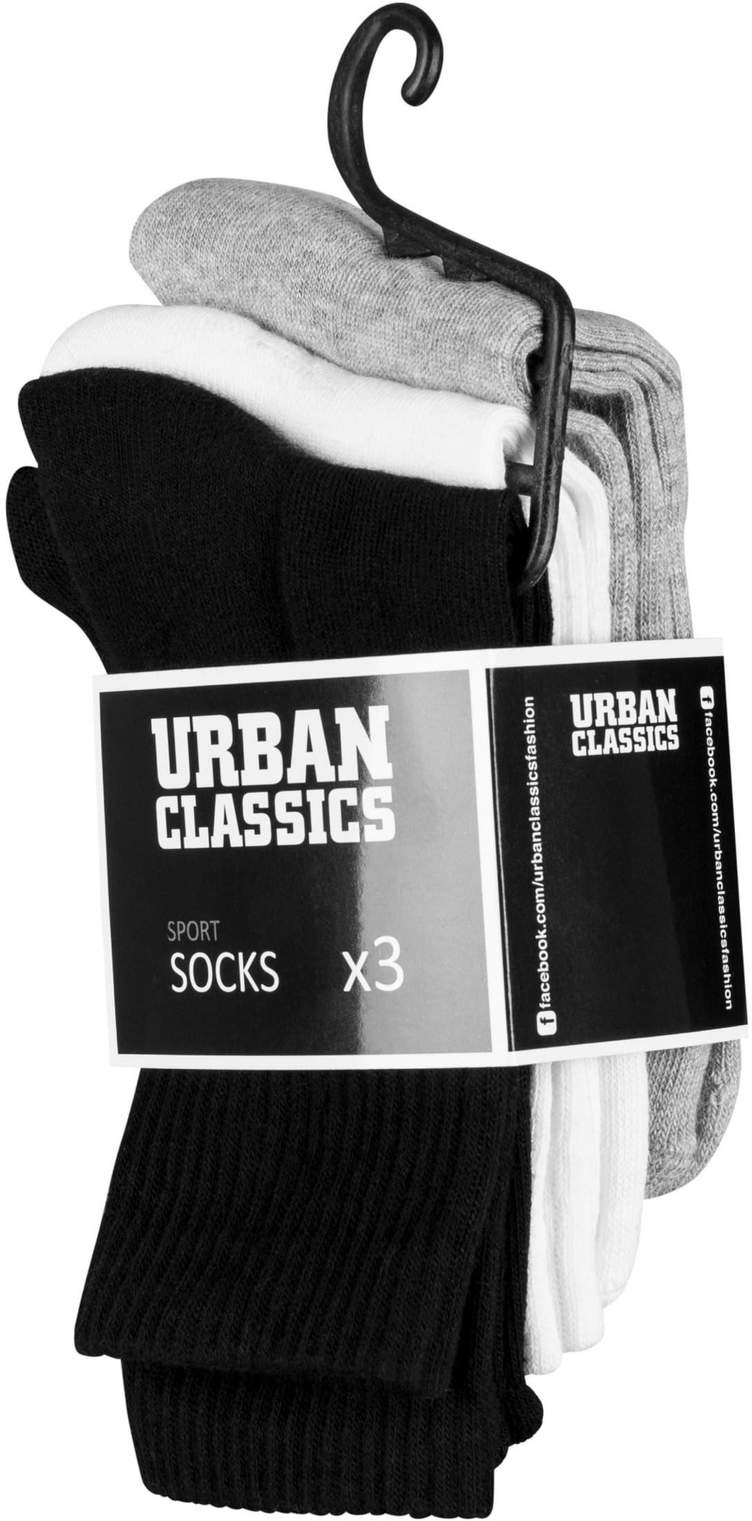 URBAN CLASSICS Basicsocken Sport Socks 3-Pack
