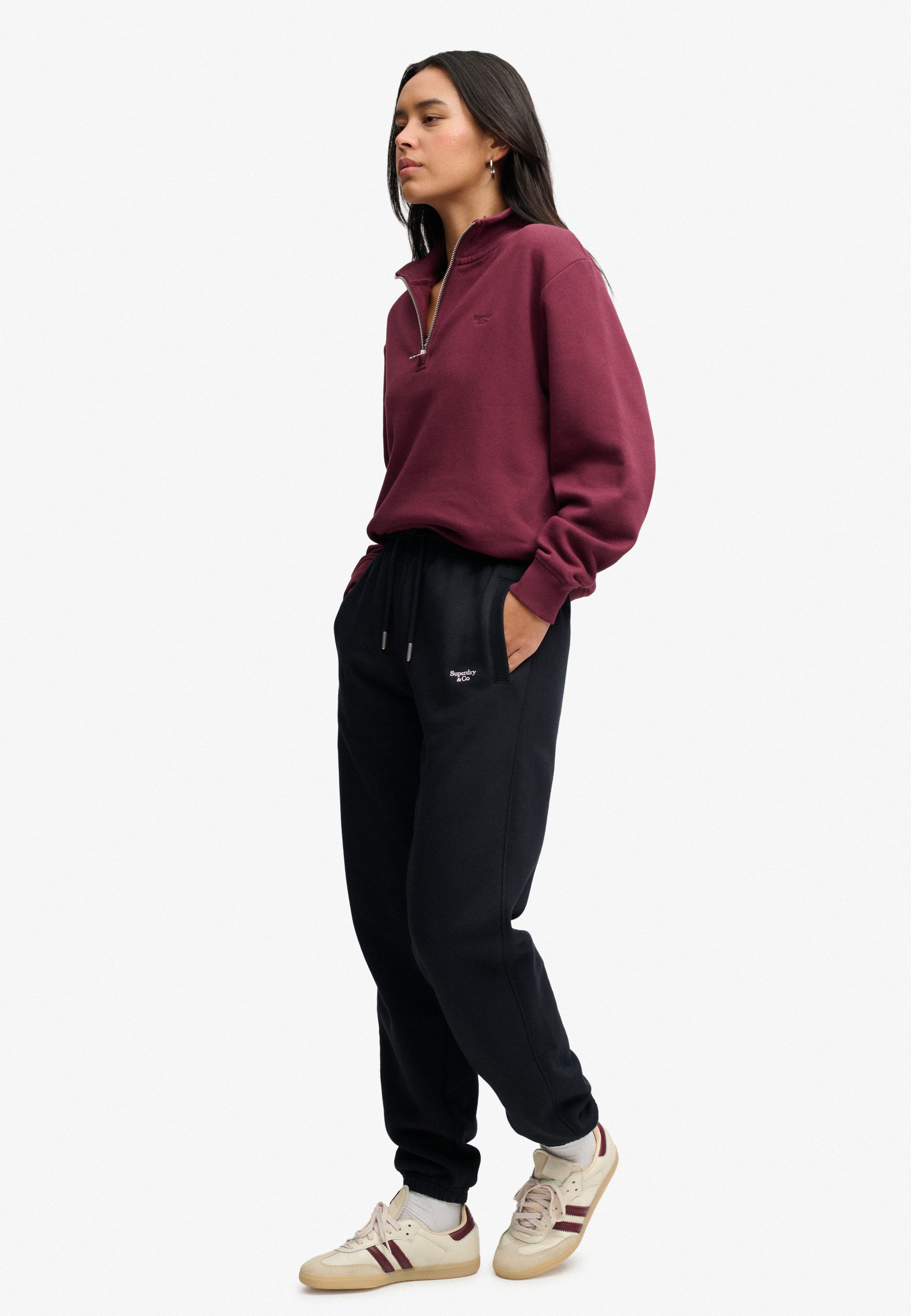 Superdry Sweathose SIGNATURE EMB CUFFED JOGGER Baumwollmischung, relaxed fit