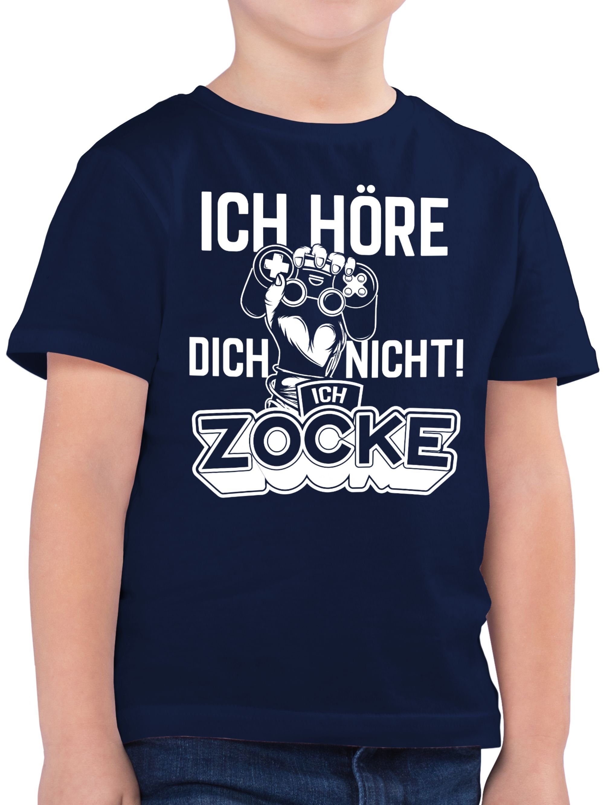 T-Shirt und höre nicht 2 Co Ich Dunkelblau Controller Kinderkleidung Shirtracer ich Hand dich zocke