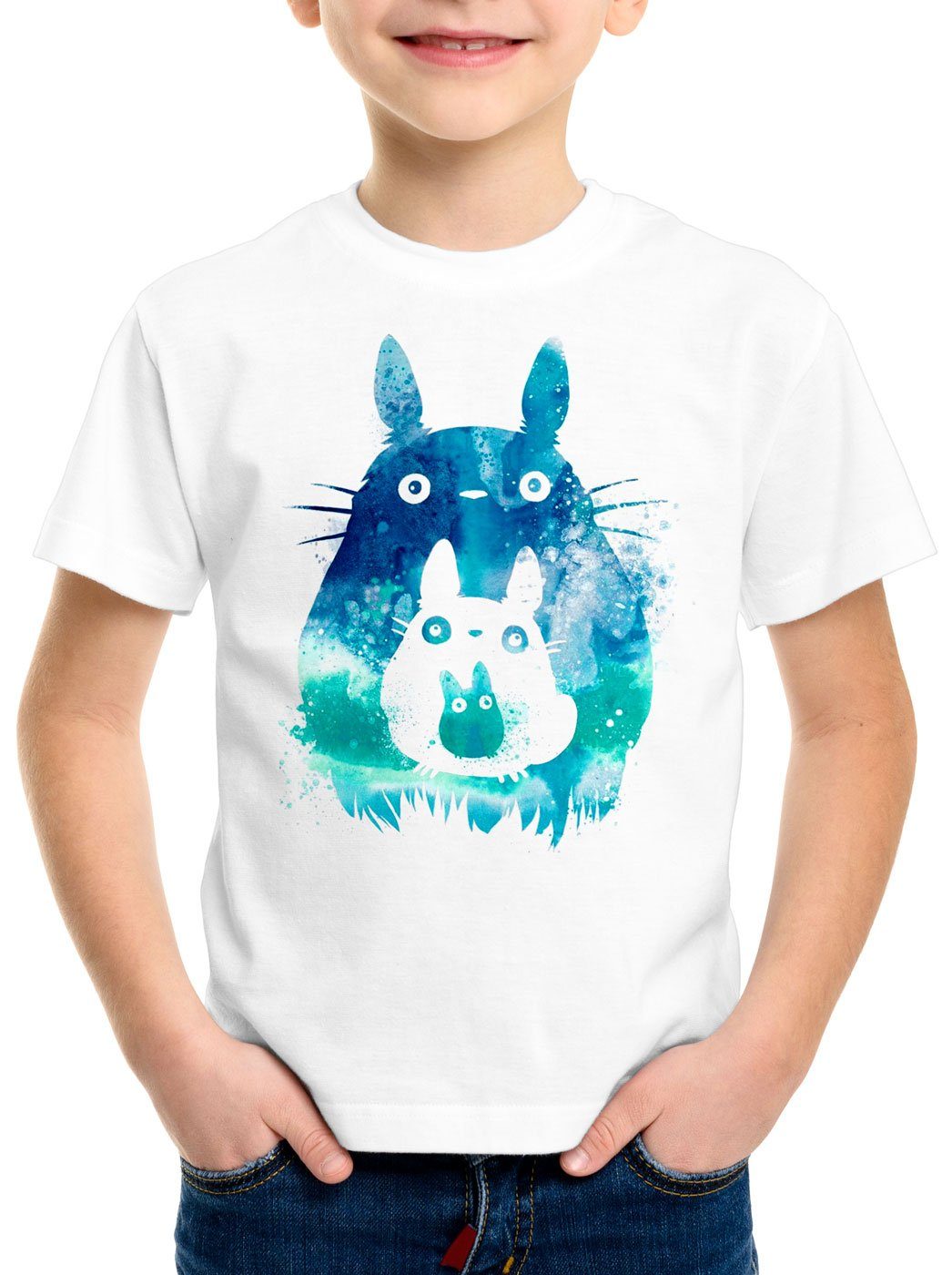 style3 T-Shirt Totoro Wasserfarben anime ghibli mein nachbar tonari totoro