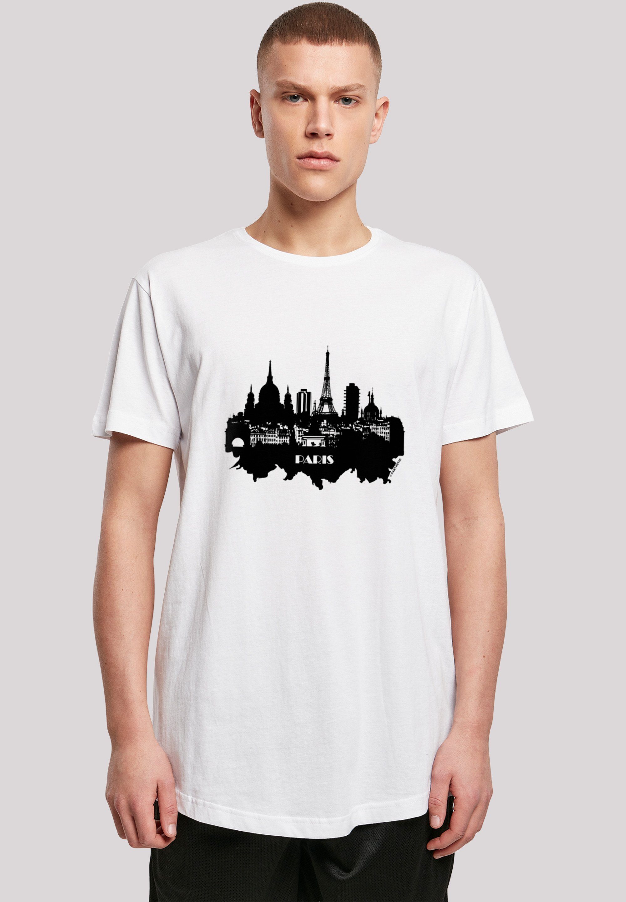 [Günstiger Versandhandel] F4NT4STIC T-Shirt PARIS SKYLINE LONG TEE weiß Print