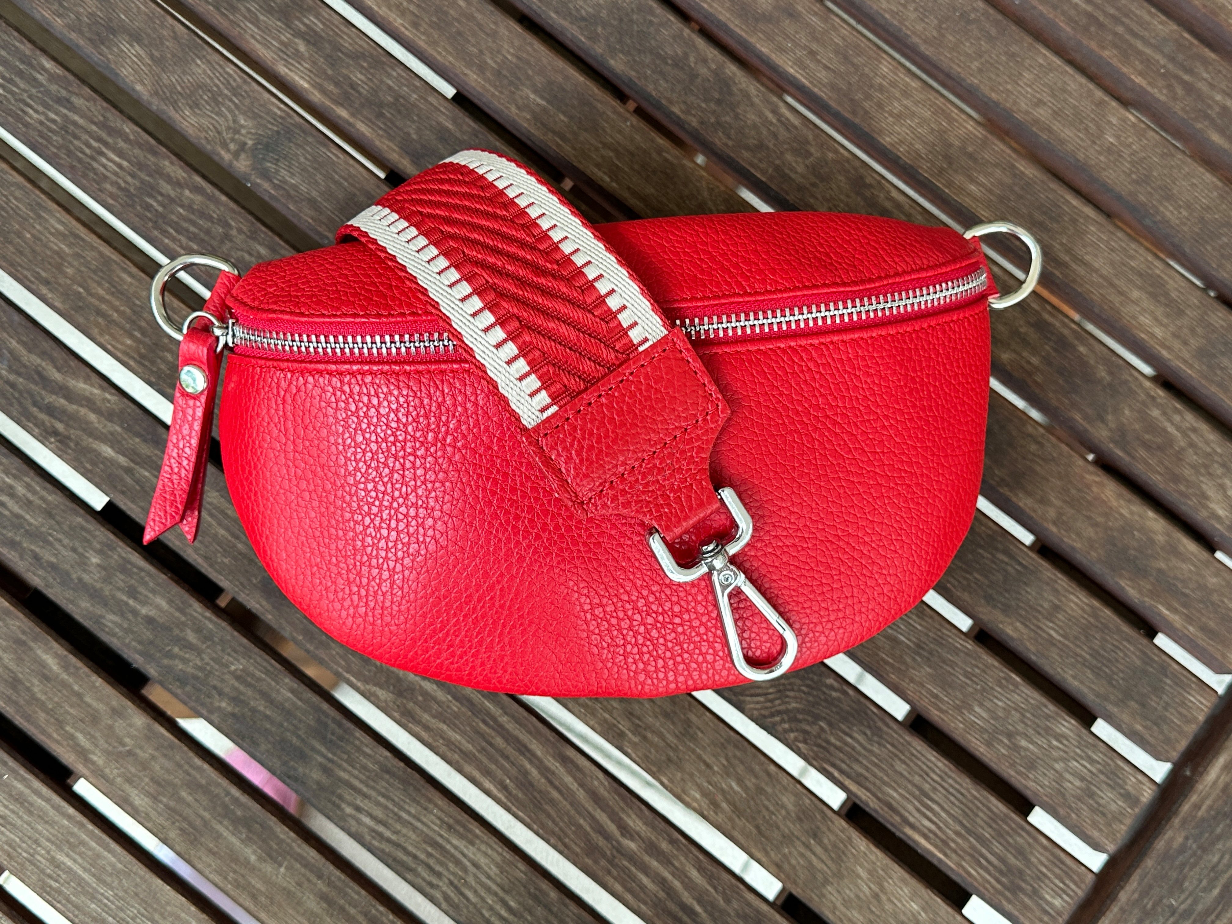 Bauchtasche Echt Leder Bauchtasche mit verstellbarem Riemen