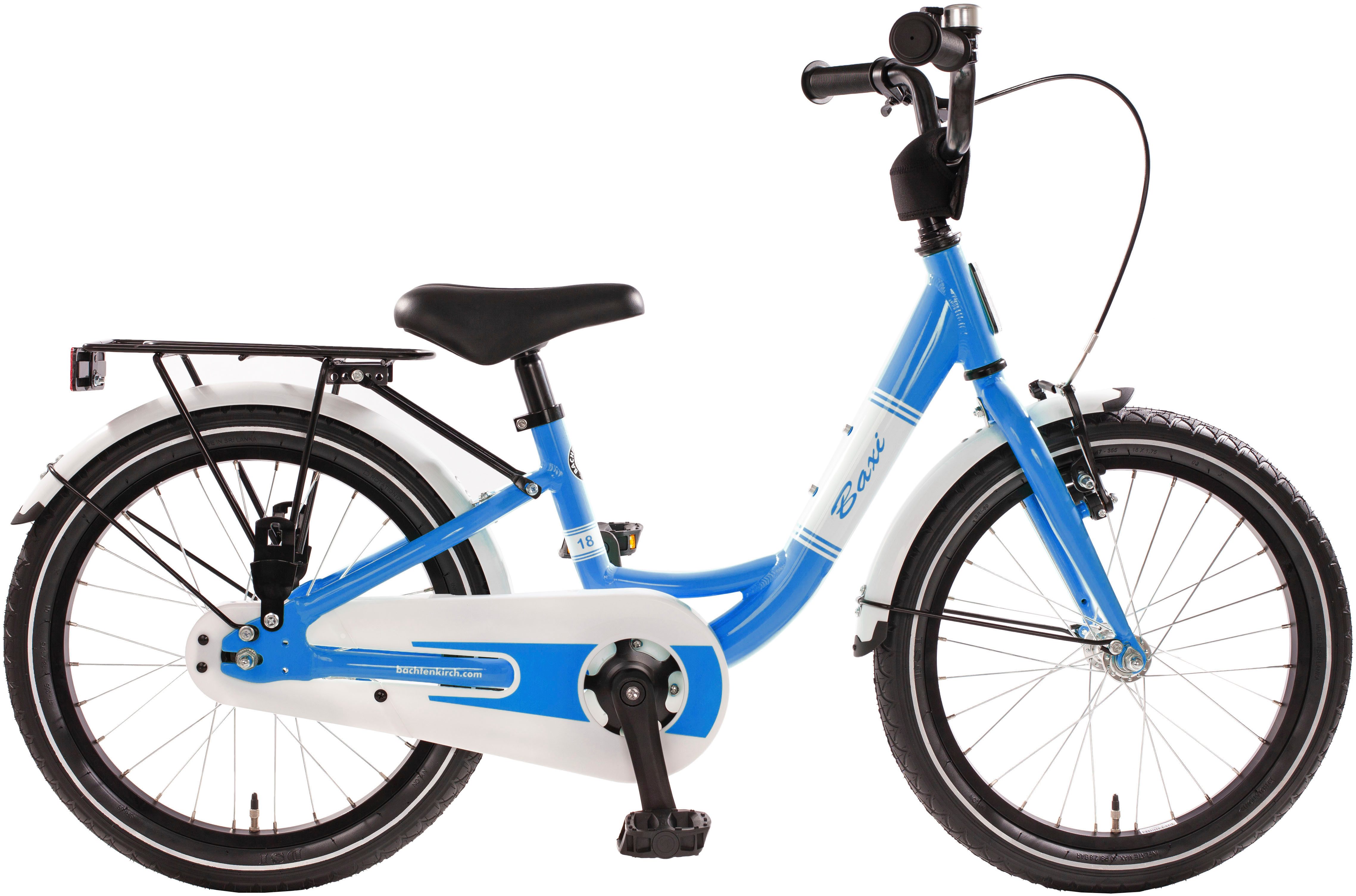 Bachtenkirch Kinderfahrrad 18" Baxi - blau, 1 Gang, ohne Schaltung, (Packung), Alu Kinderfahrrad mit Vollausstattung, erhältlich in 14/16/18 Zoll