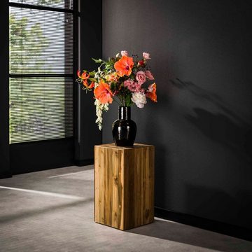 RINGO-Living Blumenständer Blumenständer Zola in Natur-dunkel aus Teakholz 650x350x350mm, Möbel