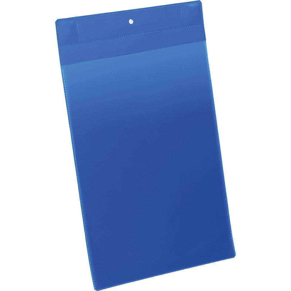 König Werbeanlagen Zeitungsständer DURABLE Magnet-Kennzeichnungstasche, blau/transparent, DIN A4, hoch, 10/VE