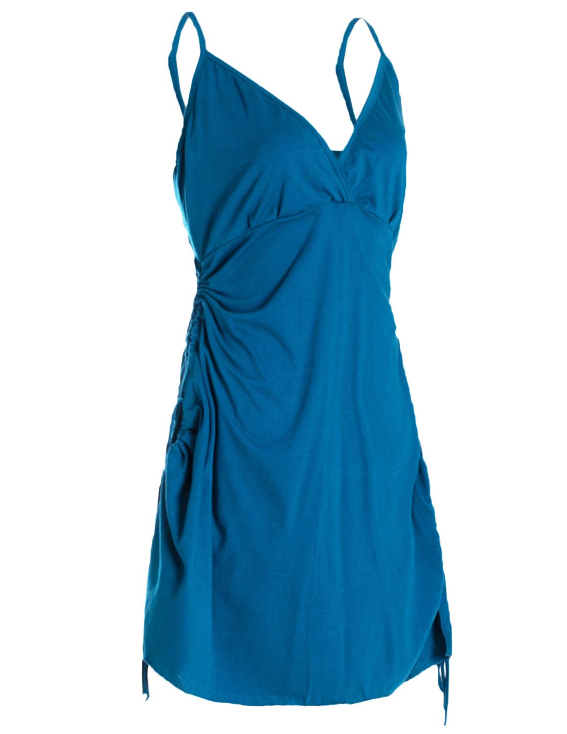 Vishes Sommerkleid Damen Bio-Baumwolle Spaghettiträger-Kleid Hippie, Ethno, Goa Style