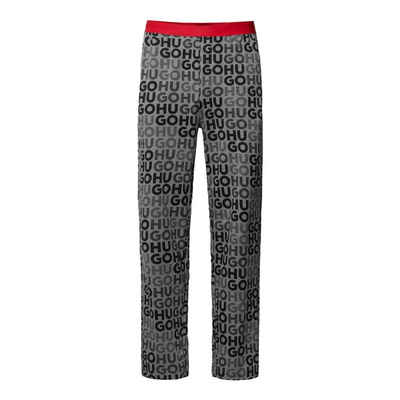 HUGO Pyjamahose Monogram Pant mit komfortablen Webgummibund