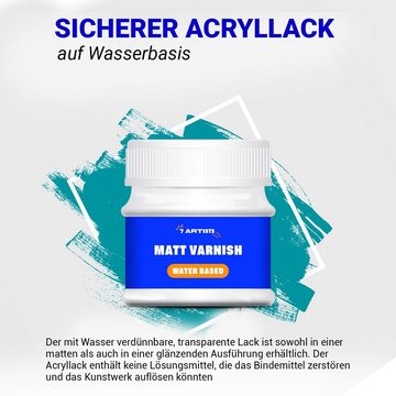 7 Artists Klarlack Acryllack Farblos, Klarlack für Acrylfarben, Acryllack, 50 - 250 ml