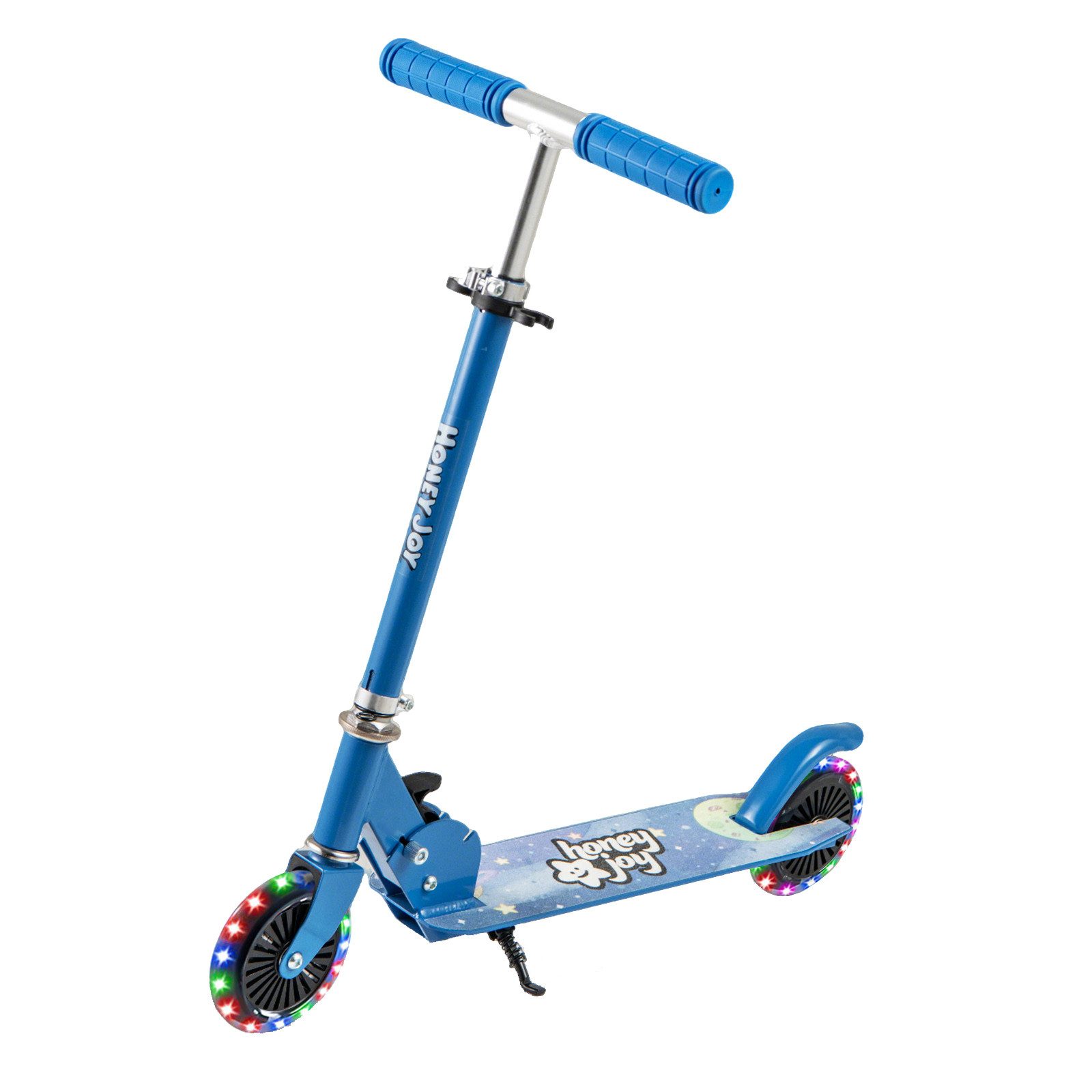 COSTWAY Scooter, Kinder Roller mit LED/PU-Räder, höhenverstellbar