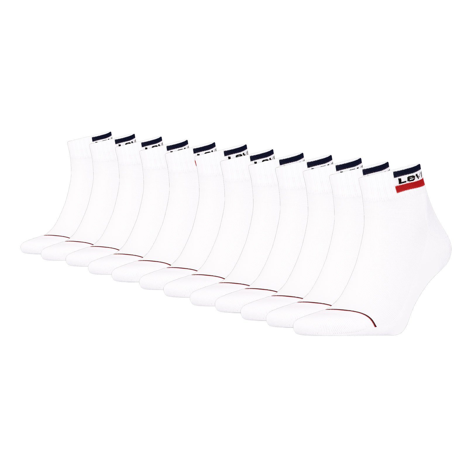 Levi's® Kurzsocken Mid Cut (6-Paar) mit weicher Frottee-Sohle günstig online kaufen