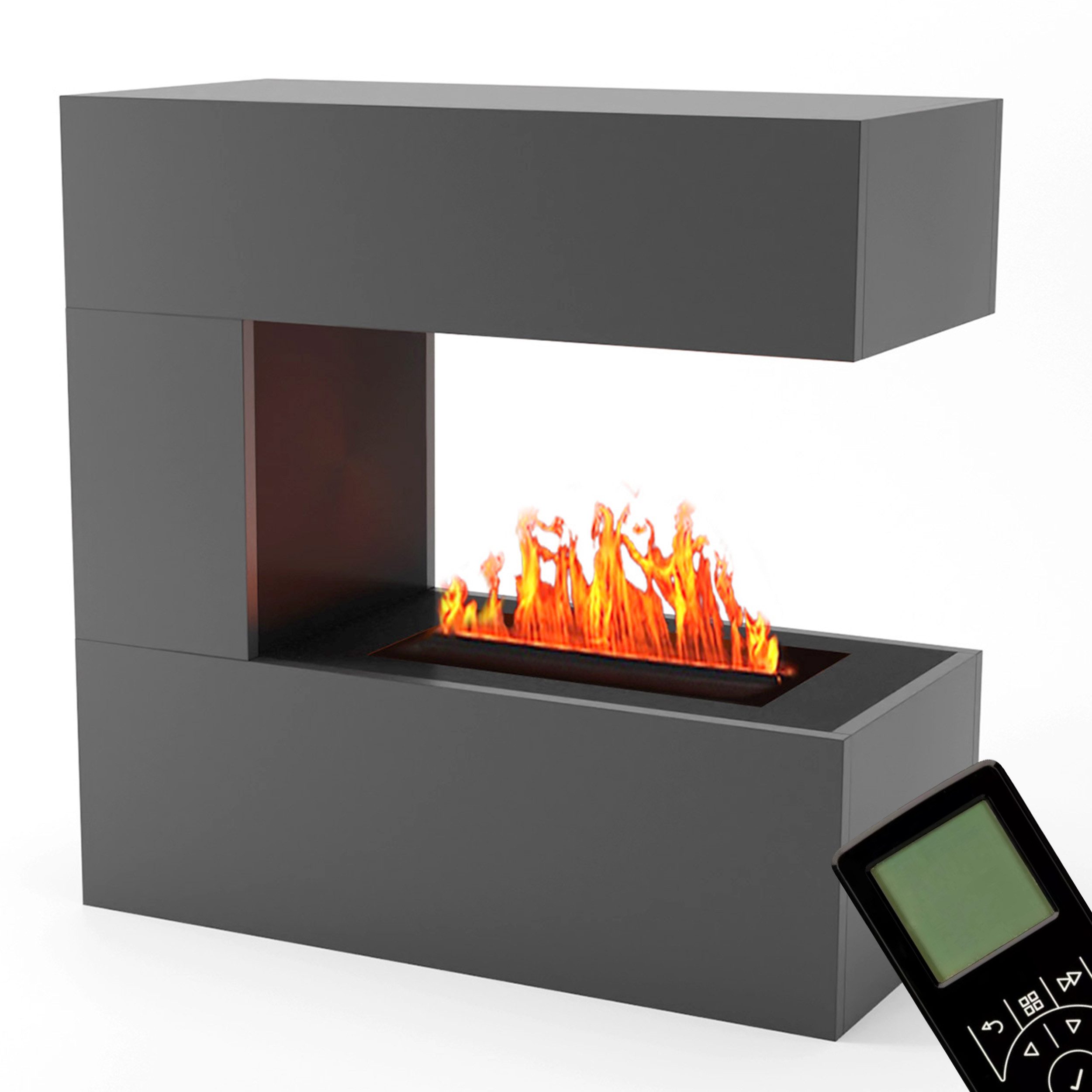 Kaminlicht Elektrokamin Room Divider Wasserdampf Kamin, Standkamin elektrisch, Elektrischer Kamin, Wasserdampfkamin mit 3D Feuer und Knisterfunktion