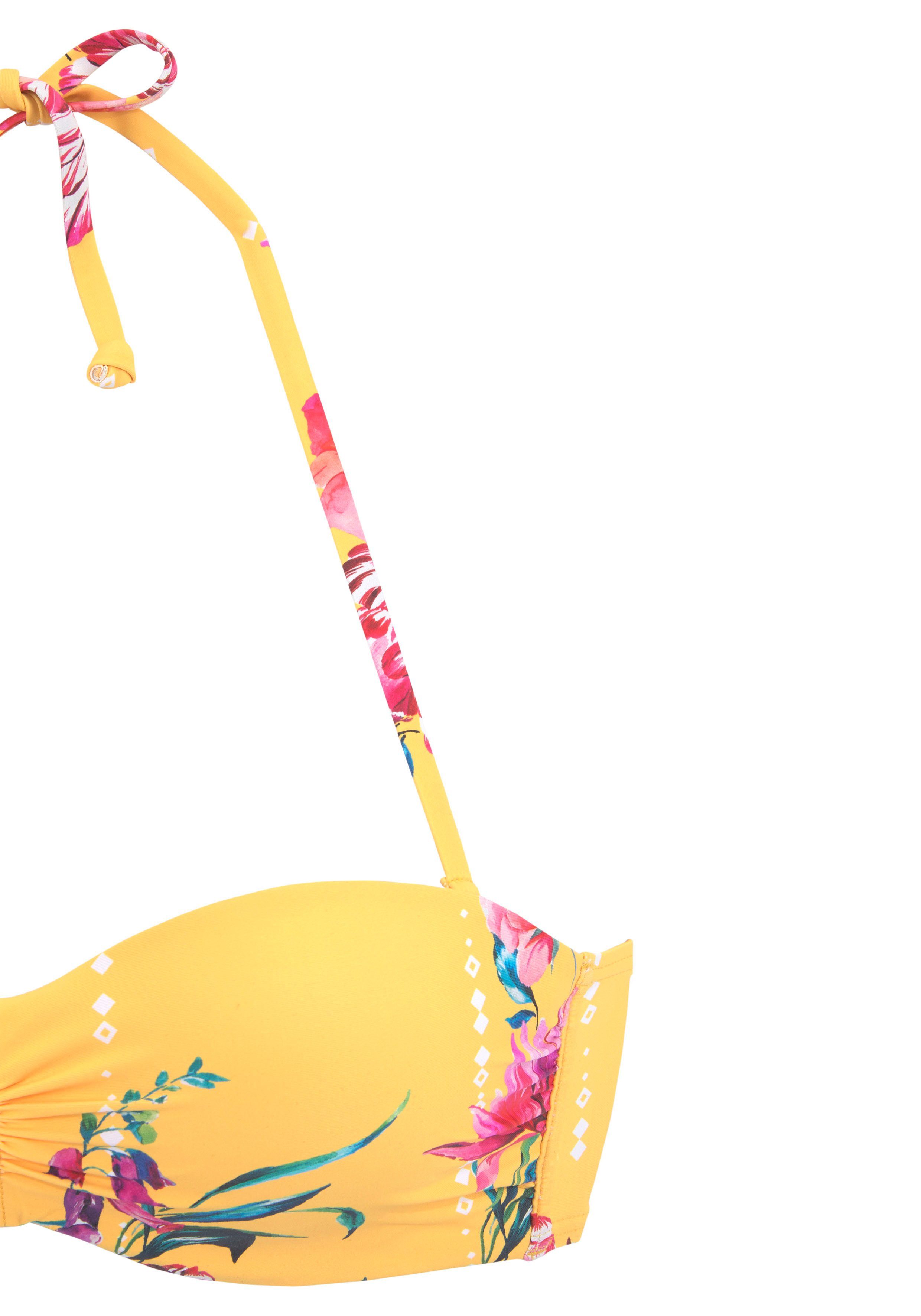 Sunseeker Bügel-Bandeau-Bikini-Top Modern, mit Blumenprint