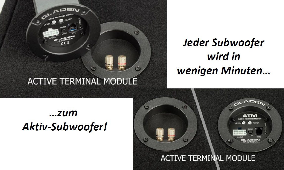 Gladen ATM-Modul 200 Watt an 2 Ohm RMS Aktivmodul Verstärker