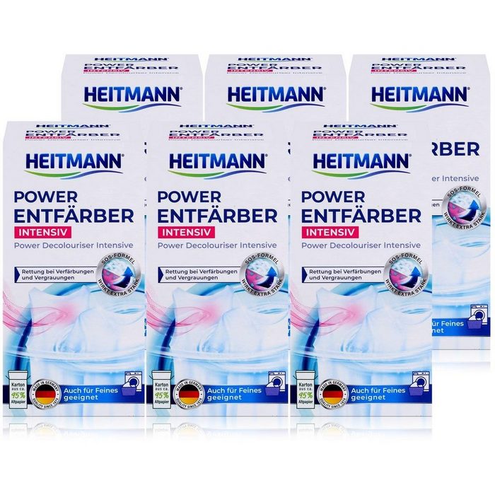 HEITMANN Heitmann Power Entfärber Intensiv 250g (6er Pack) Spezialwaschmittel