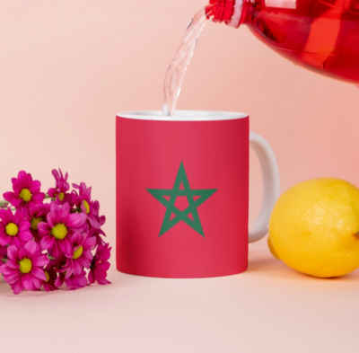 Tinisu Tasse Marokko Tasse Flagge Pot Afrika Kaffeetasse National Becher Kaffee Cup