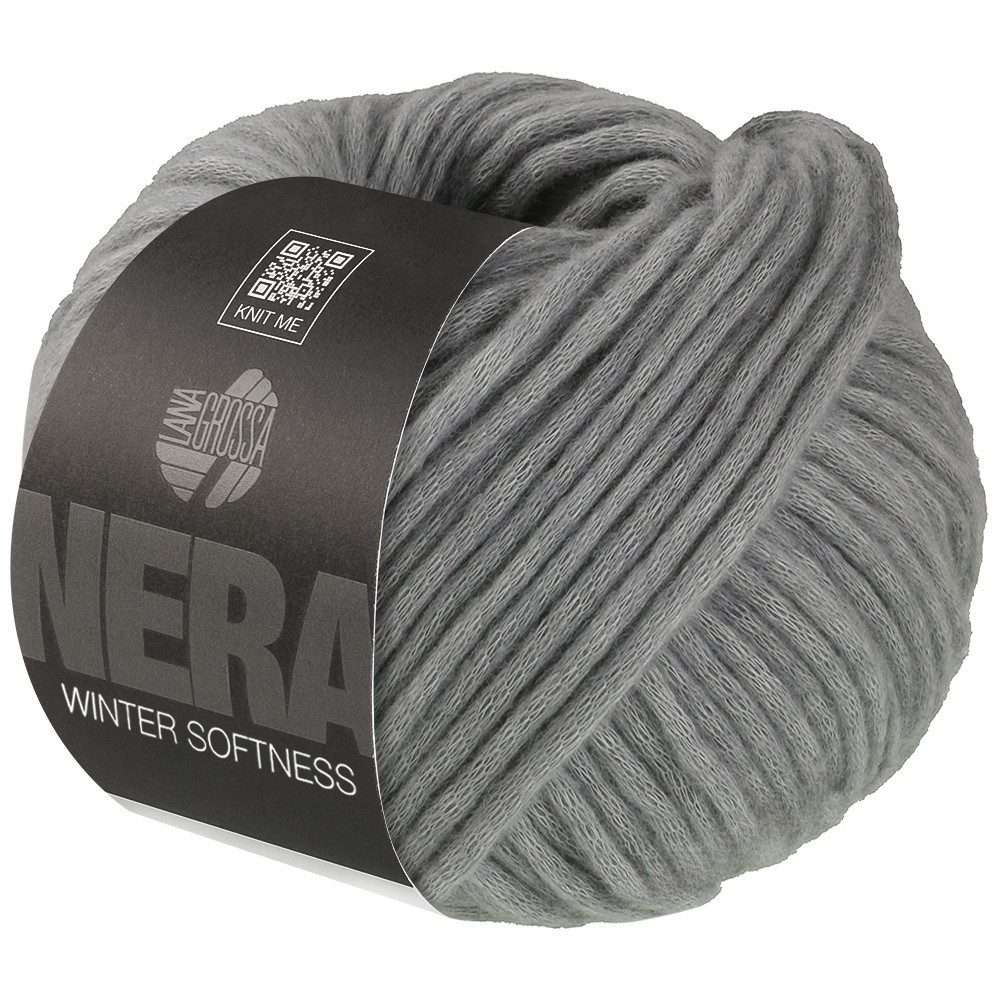 LANA GROSSA WINTER SOFTNESS (NERA) Häkelwolle, 70 m (Zartes Baumwollschlauchgarn, voluminös gefüllt mit flauschigen Merinofasern), 50 g