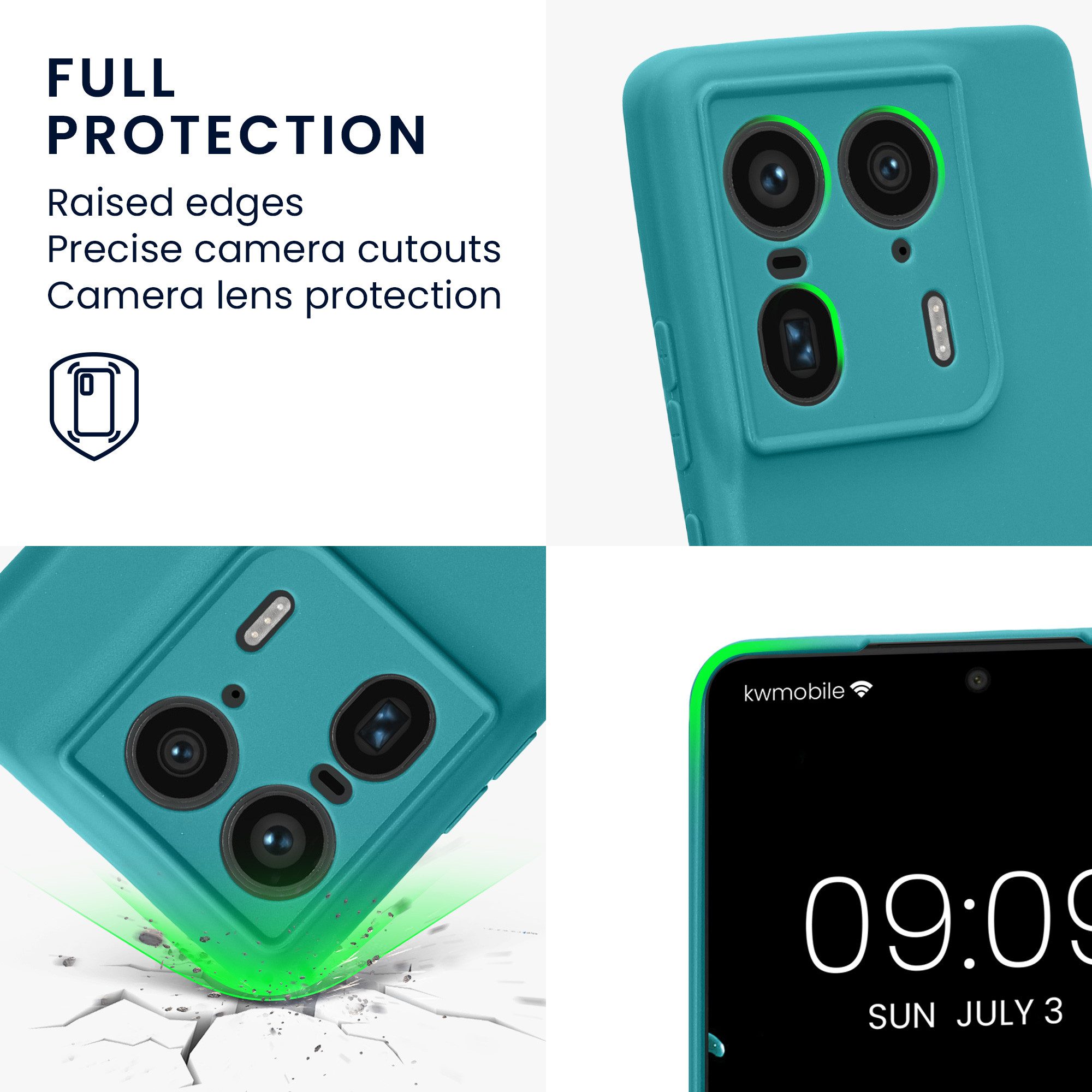 kwmobile Handyhülle Handyhülle für Motorola Edge 50 Ultra Hülle, Weiches Handy Silikon Case - Schutzhülle Cover