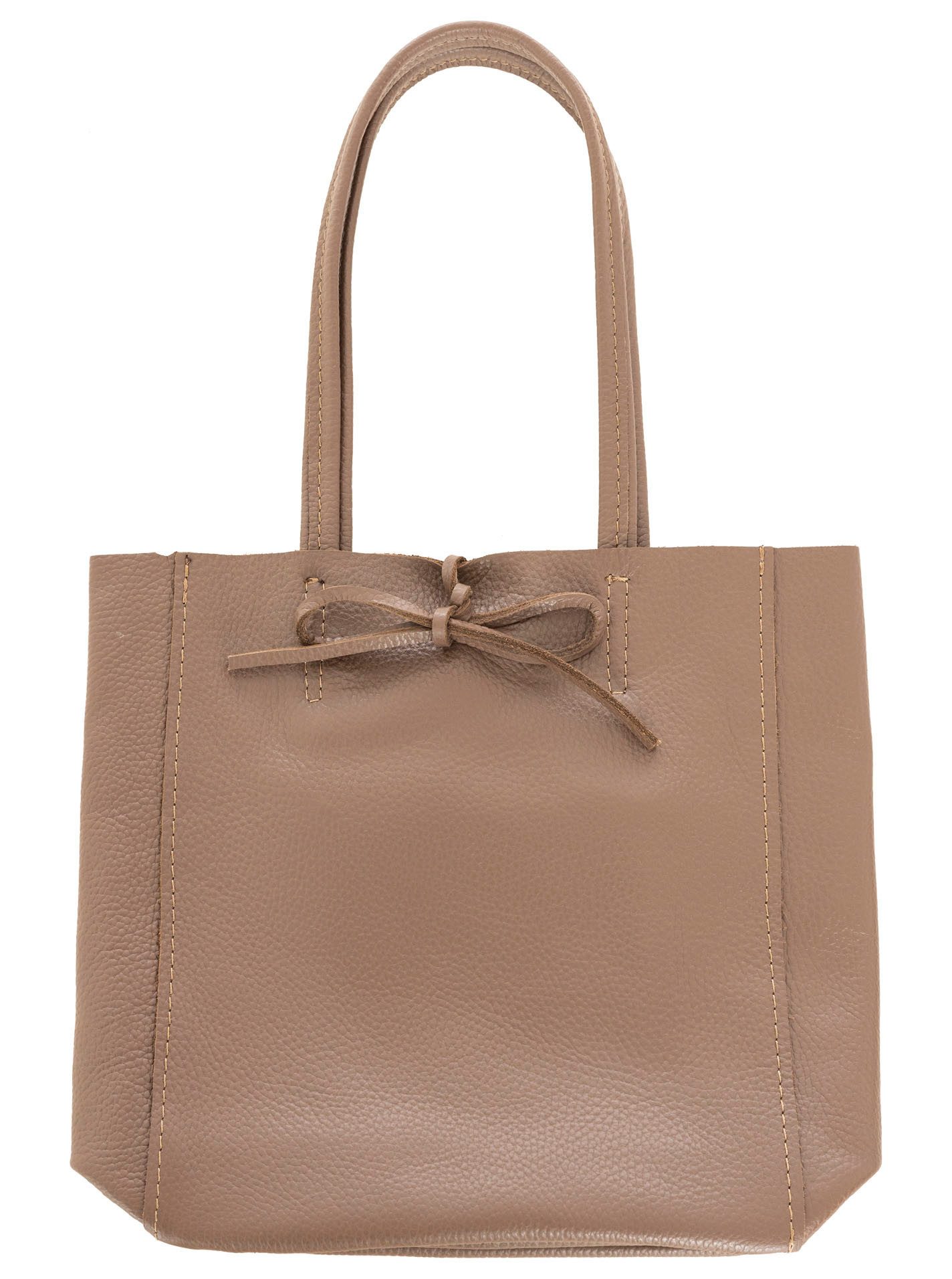 Zwillingsherz Tragetasche Ledershopper "Small", mit Schulterhenkel und Bindeband