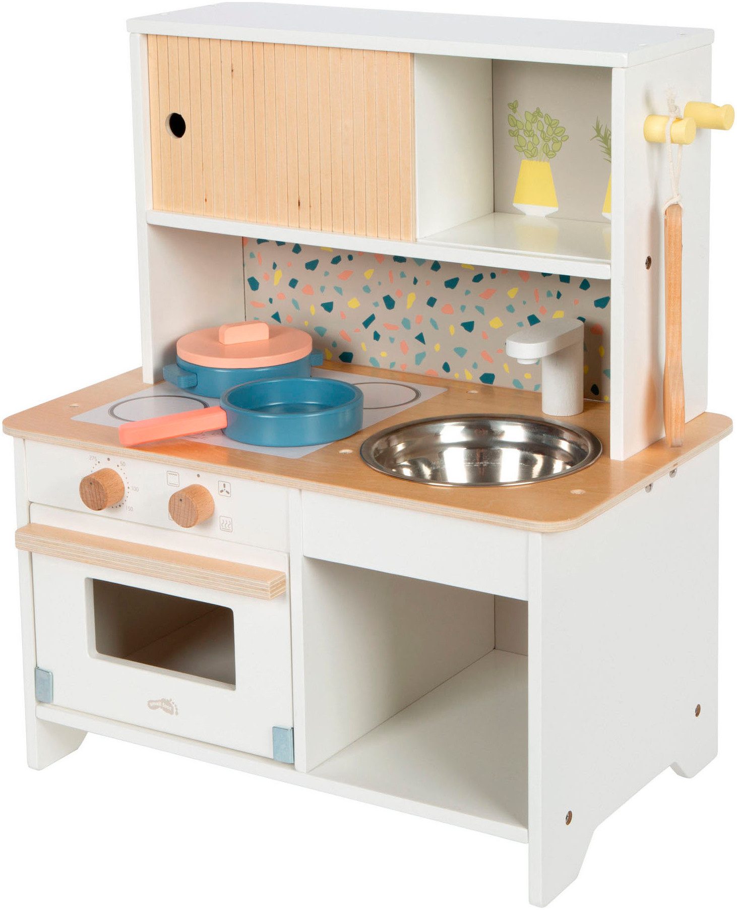 Small Foot Spielküche Kinderküche Terrazzo kompakt Holz, Metall