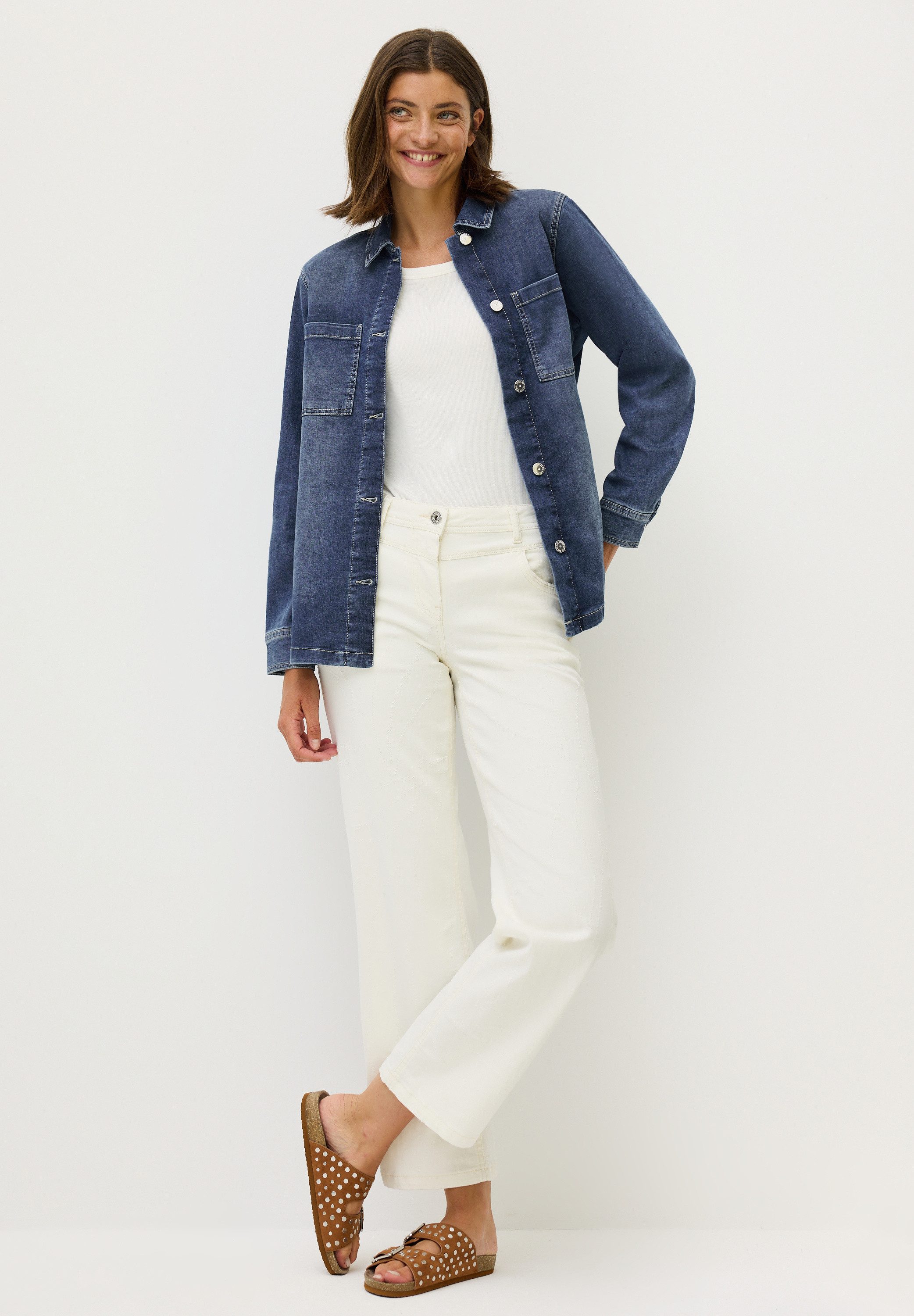 CECIL Jeansjacke aus Baumwolle mit Stretchanteil