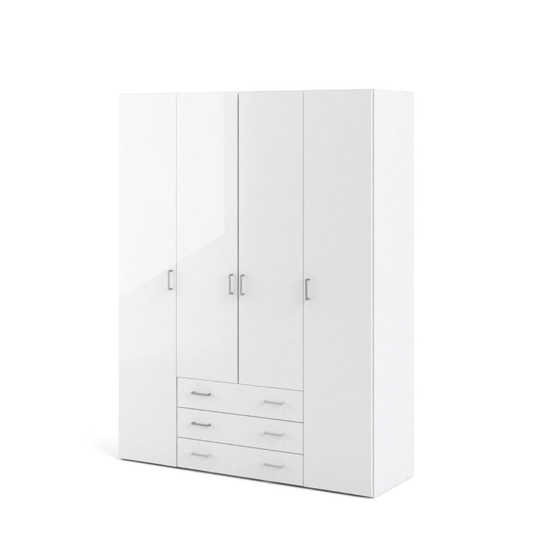 Schubladen Kleiderschrank Kleiderschrank weiss Türen, ebuy24 Spell 3 4