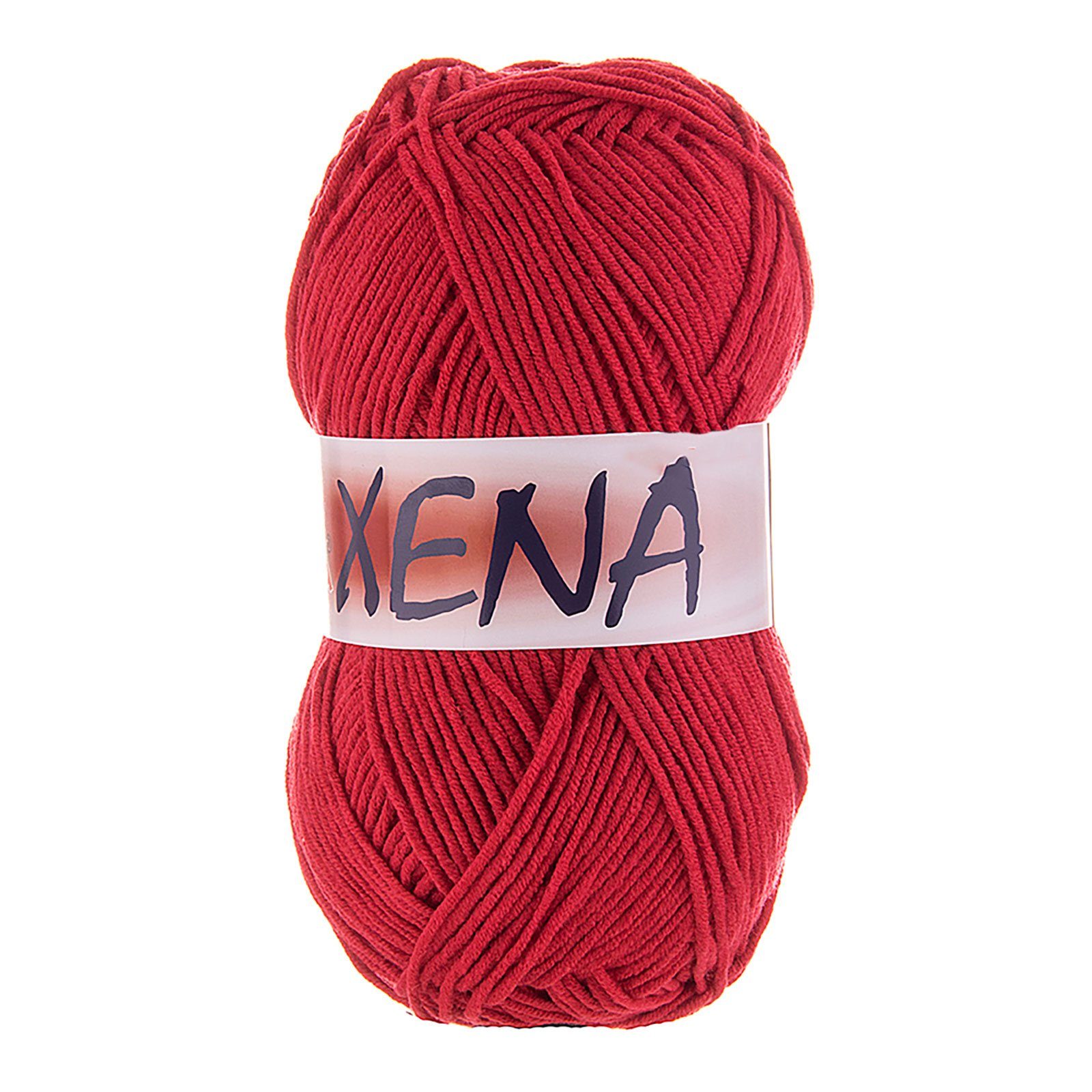 Thumbnail - VLNIKA 5 x 100g Strickgarn Xena Häkelwolle, 1000 m, 627 rot