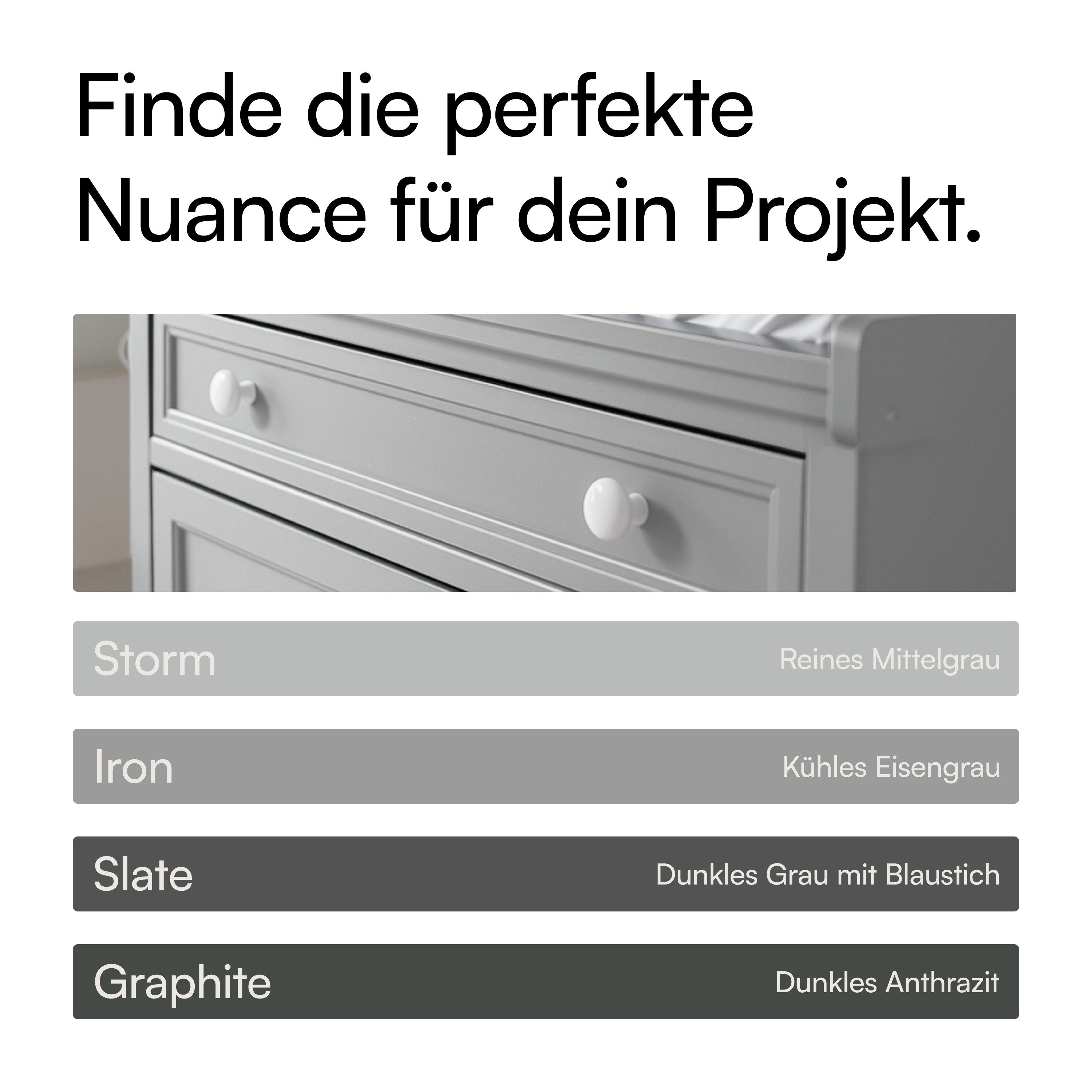 shelfmade Kreidefarbe Kreidefarbe Möbel Shabby Chic Holzlack DIY - Chalk Paint matter Look – Bild 3 von 5