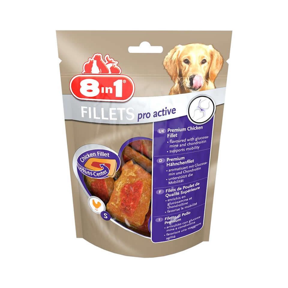 8in1 Fillets Pro Active 80 g, Snack für: Hund