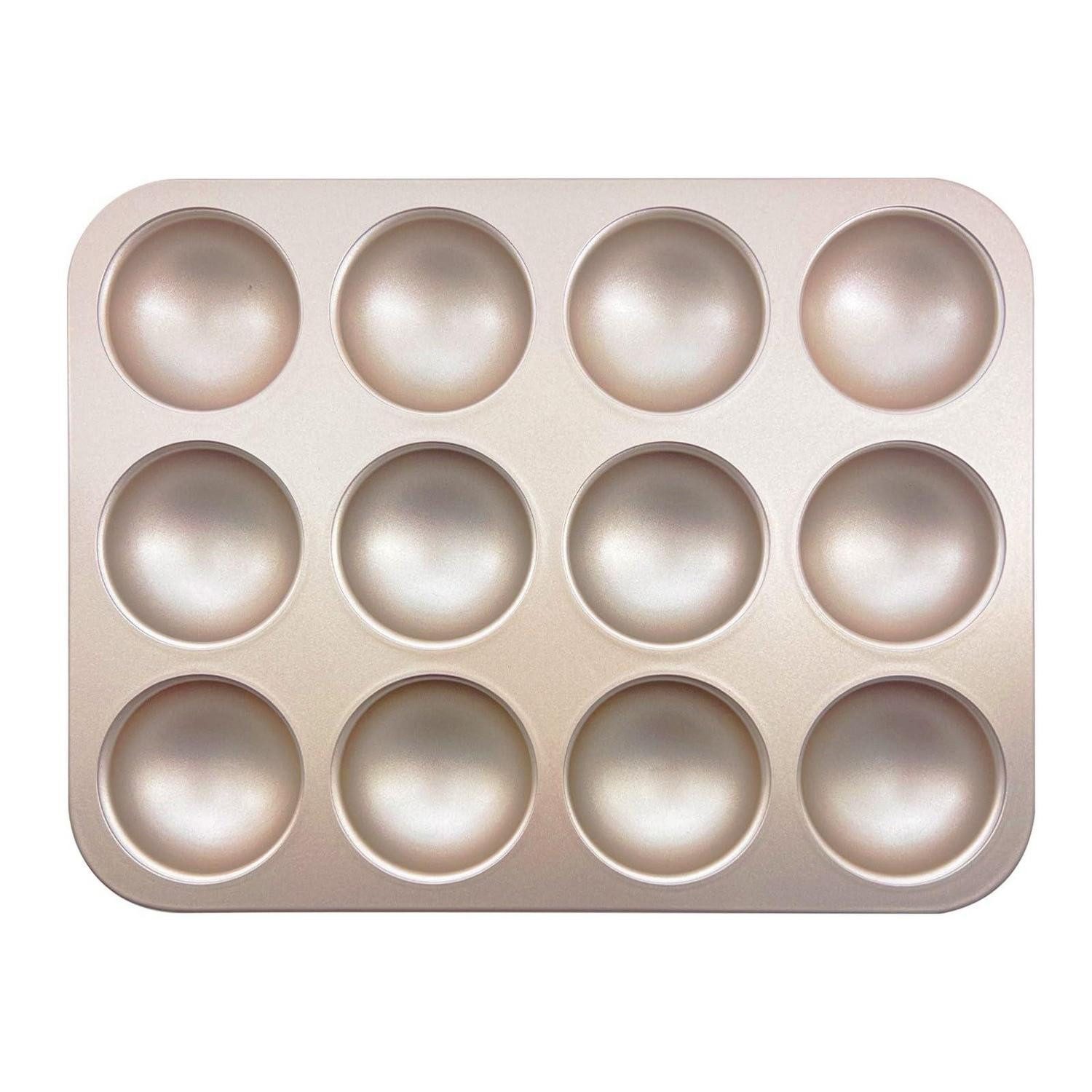 LuxusKollektion Muffinform Halbkreis Backform 12 Vertiefungen Antihaft, (12-tlg)