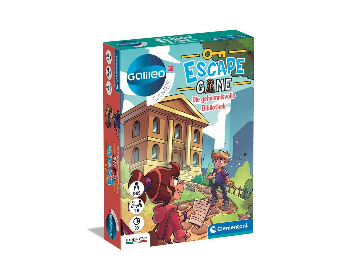 Clementoni® Styropor-Teil Kinderspiel Galileo Escape Game Die geheimnisvolle Bibliothek