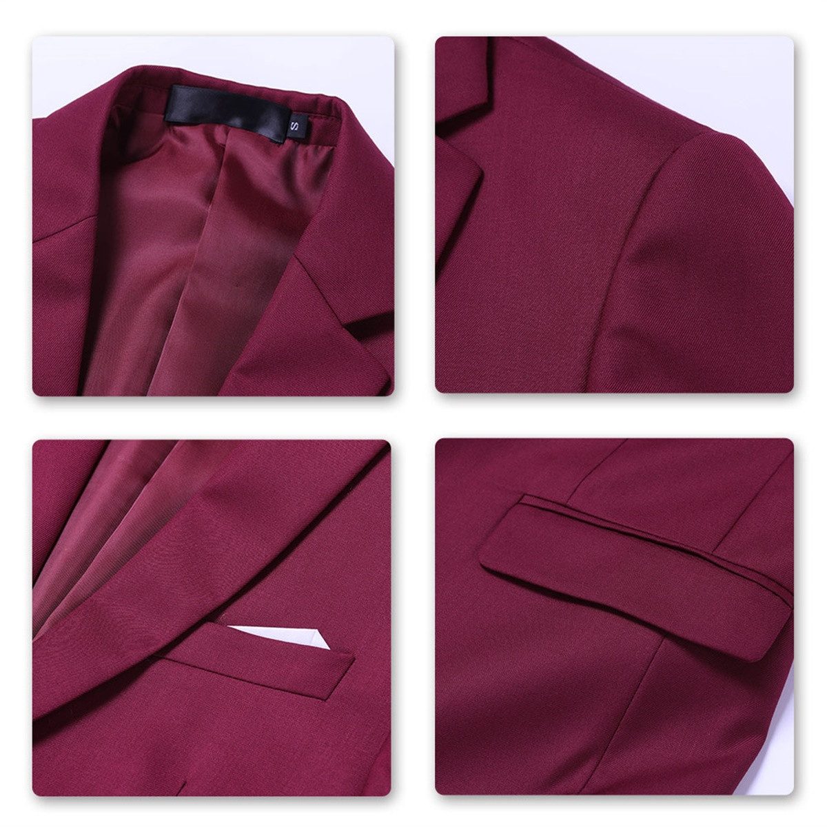 Allthemen Anzugsakko Herren Anzugjacke Slim Fit Sakko Modern Blazer für Business