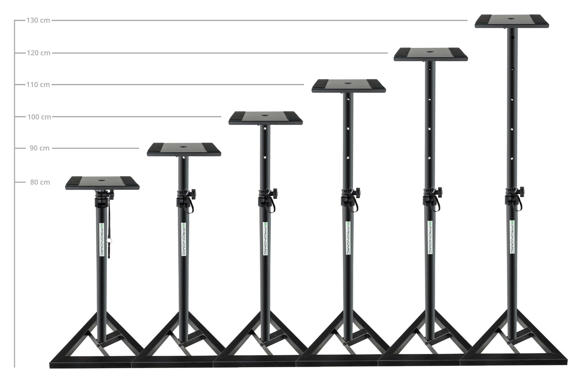Pronomic Lautsprecherständer SLS-10 Stativ für Studio Monitor, (bis 0 Zoll, 1-tlg., Boxenstativ für Studiomonitore - schwere Dreiecksbasis)